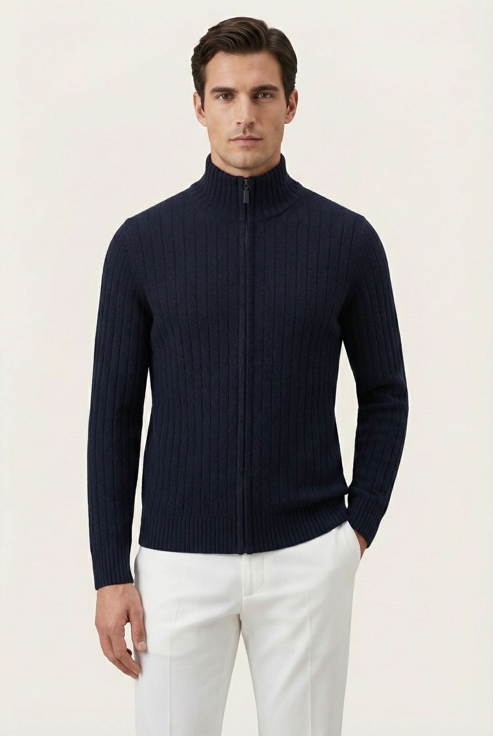 LÉON NAVY VOYAGER RIB VEST