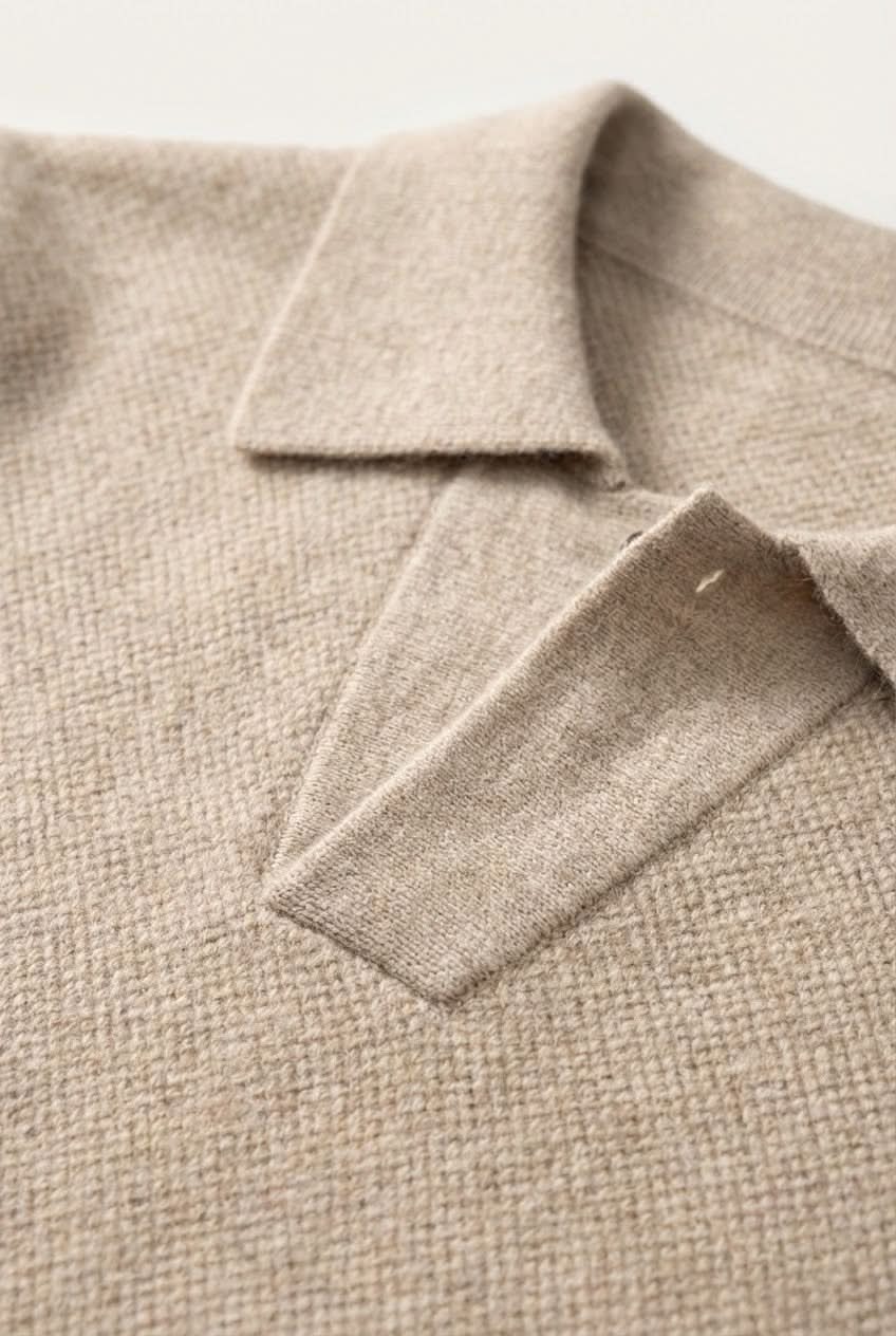 Ario Long Sleeve Polo Beige