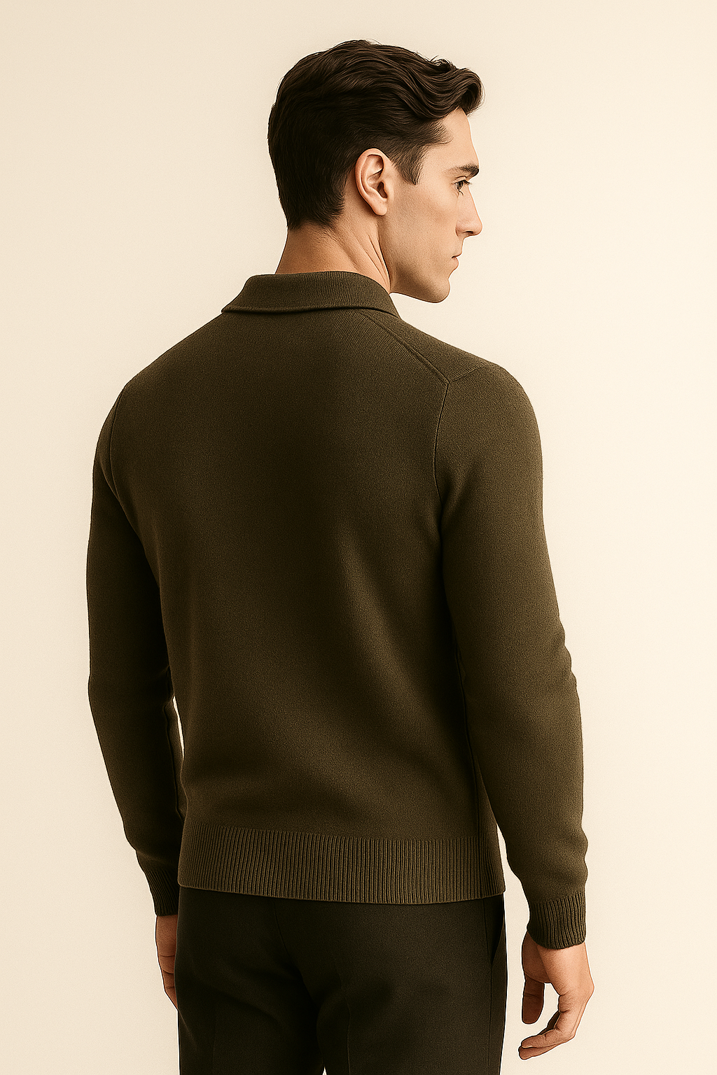 Vicenza Cashmere Cardigan Olive Green