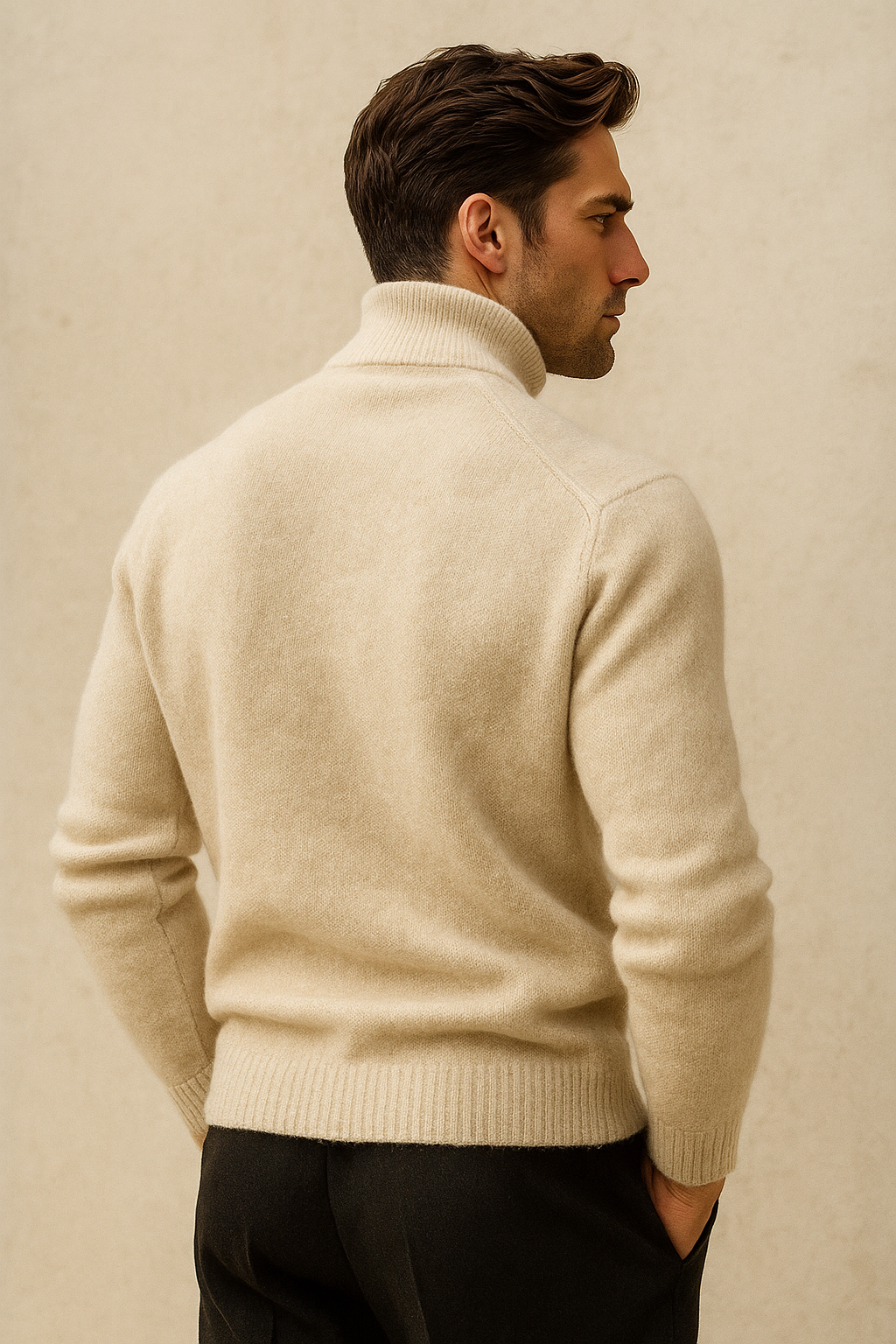 Carezza Cashmere Turtleneck Ivory