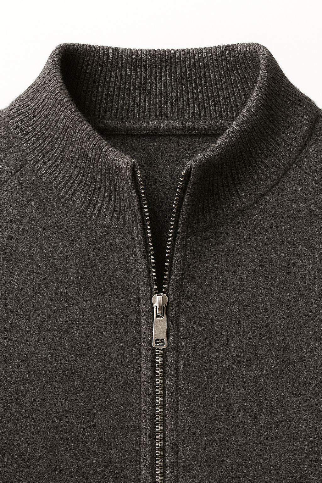 Emiral Cashmere Zip Knit Dark Grey