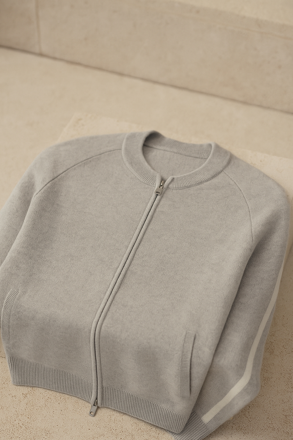 Emiral Cashmere Zip Knit Grey