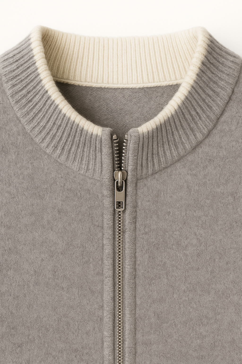 Leonardo Zip Cardigan Grey
