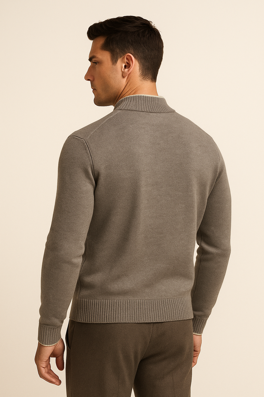 Leonardo Zip Cardigan Grey