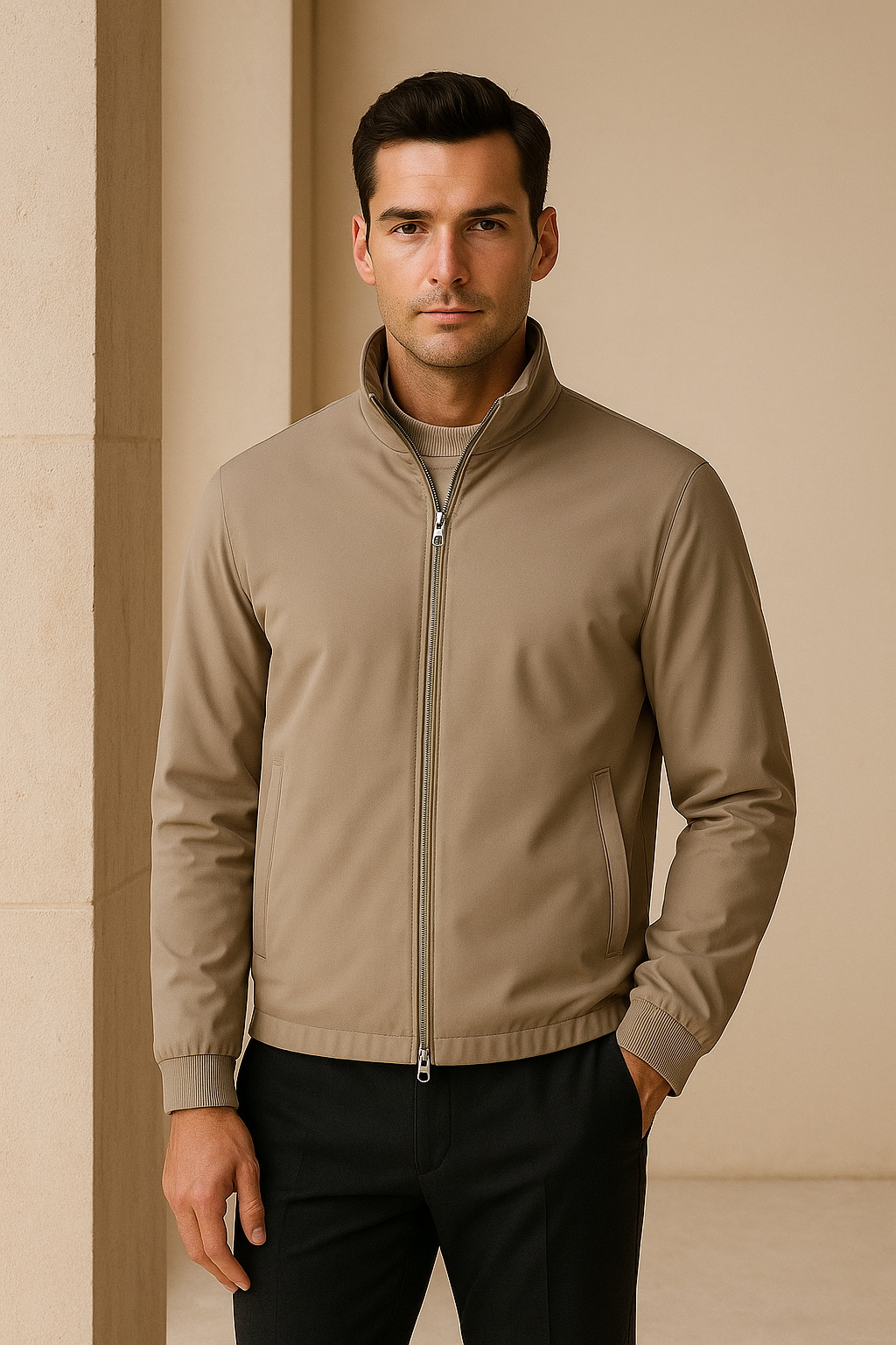 Reverso Bomber Jacket Taupe
