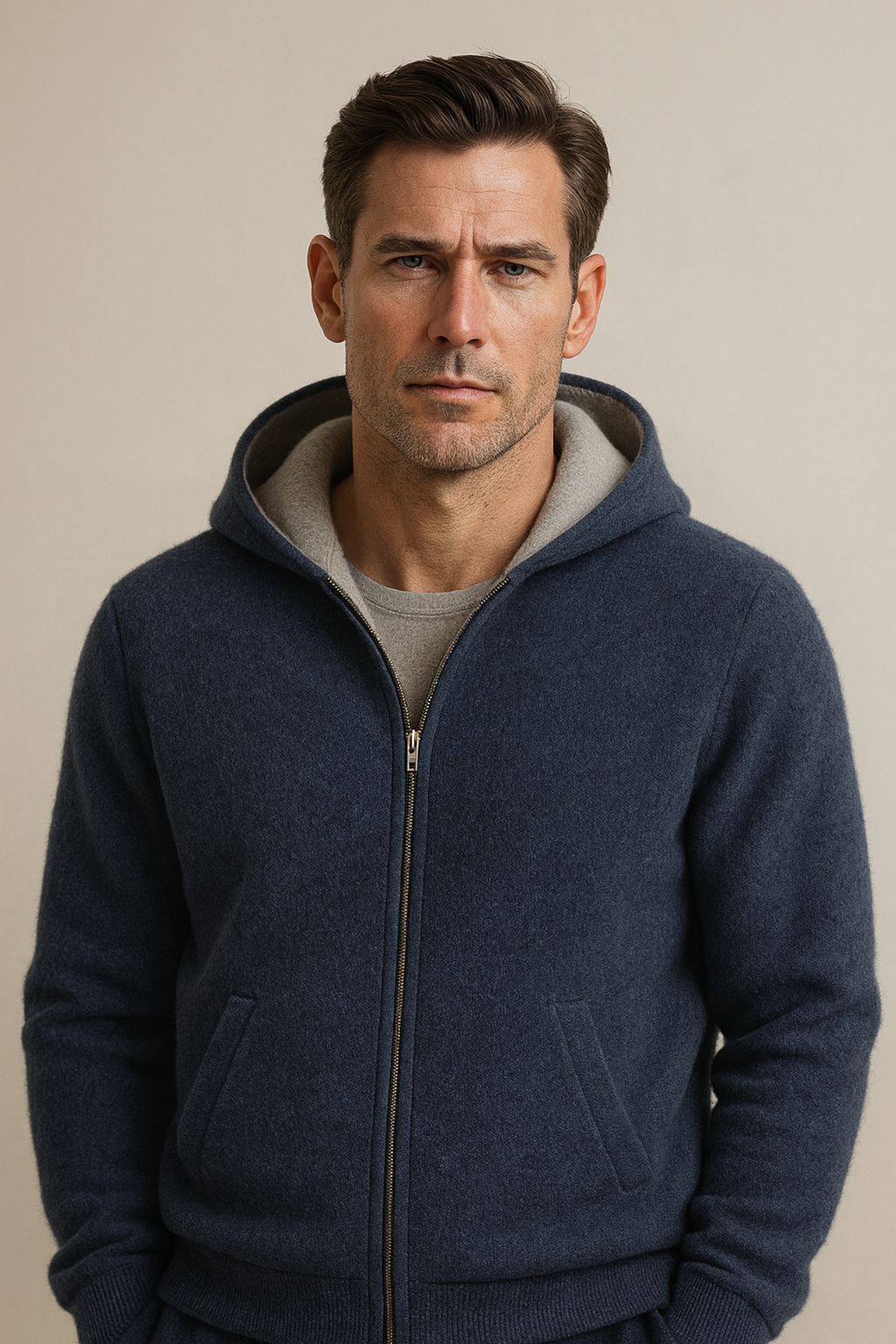 Marco ZIpper Vest Grey