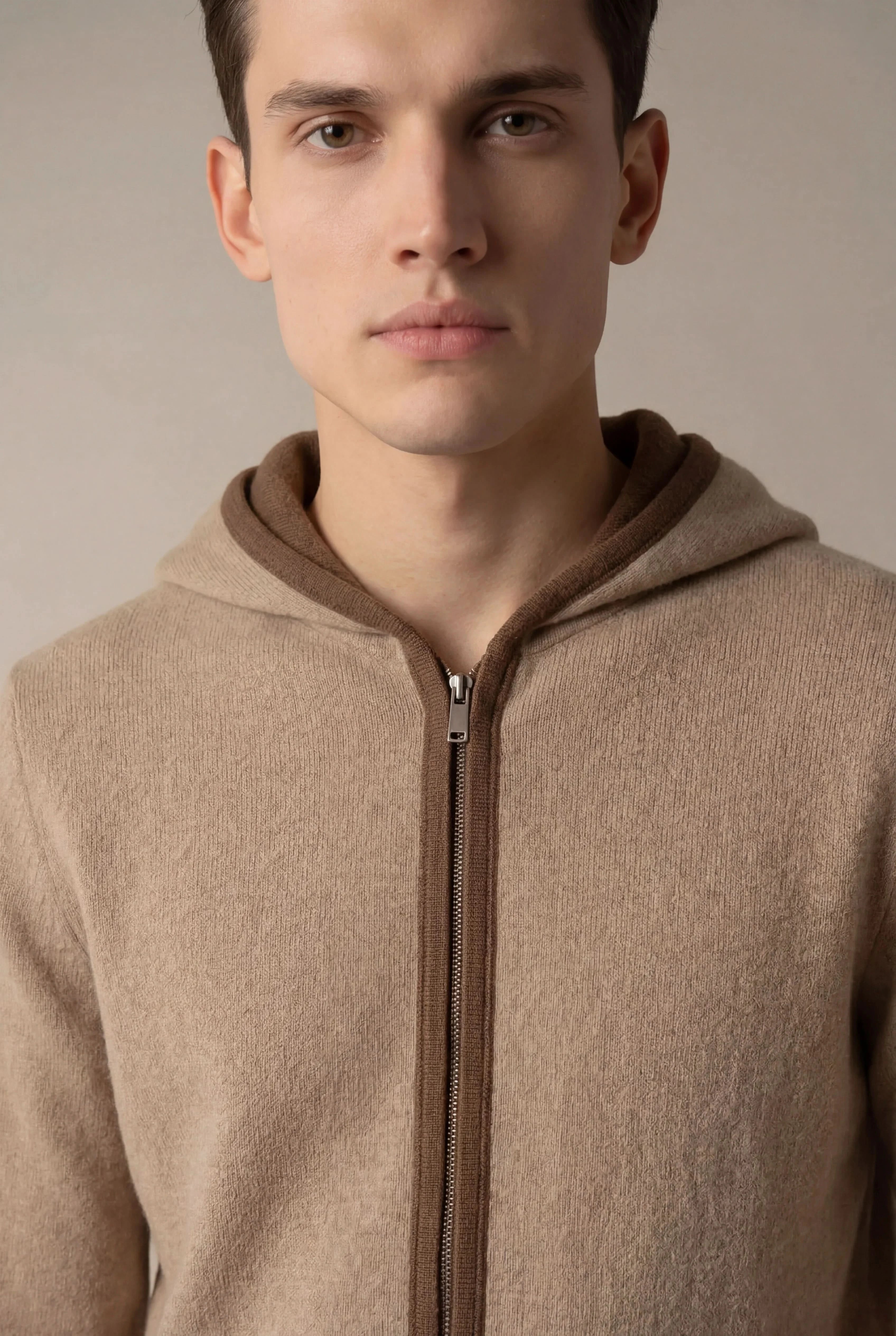 SANTONI CLASSIC HOODIE BROWN