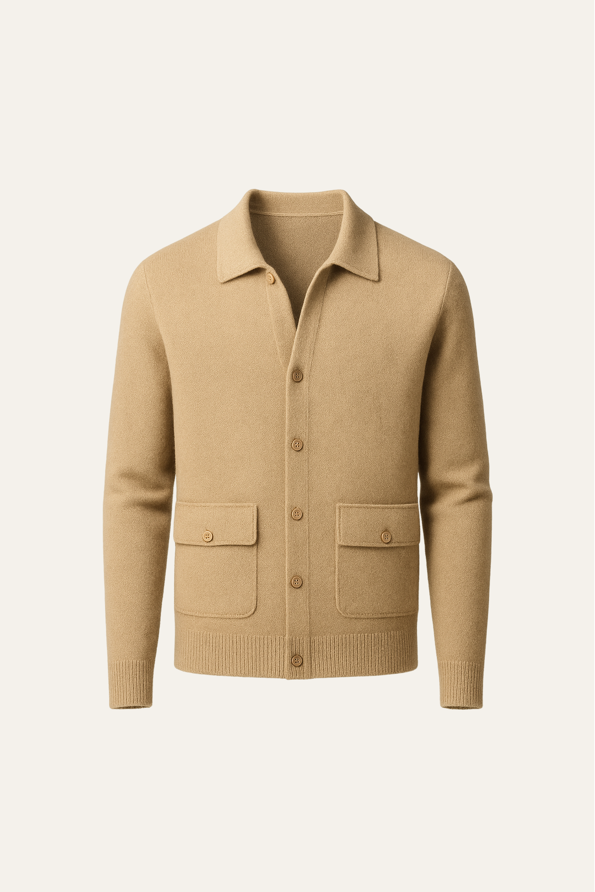 Vicenza Cashmere Cardigan Camel