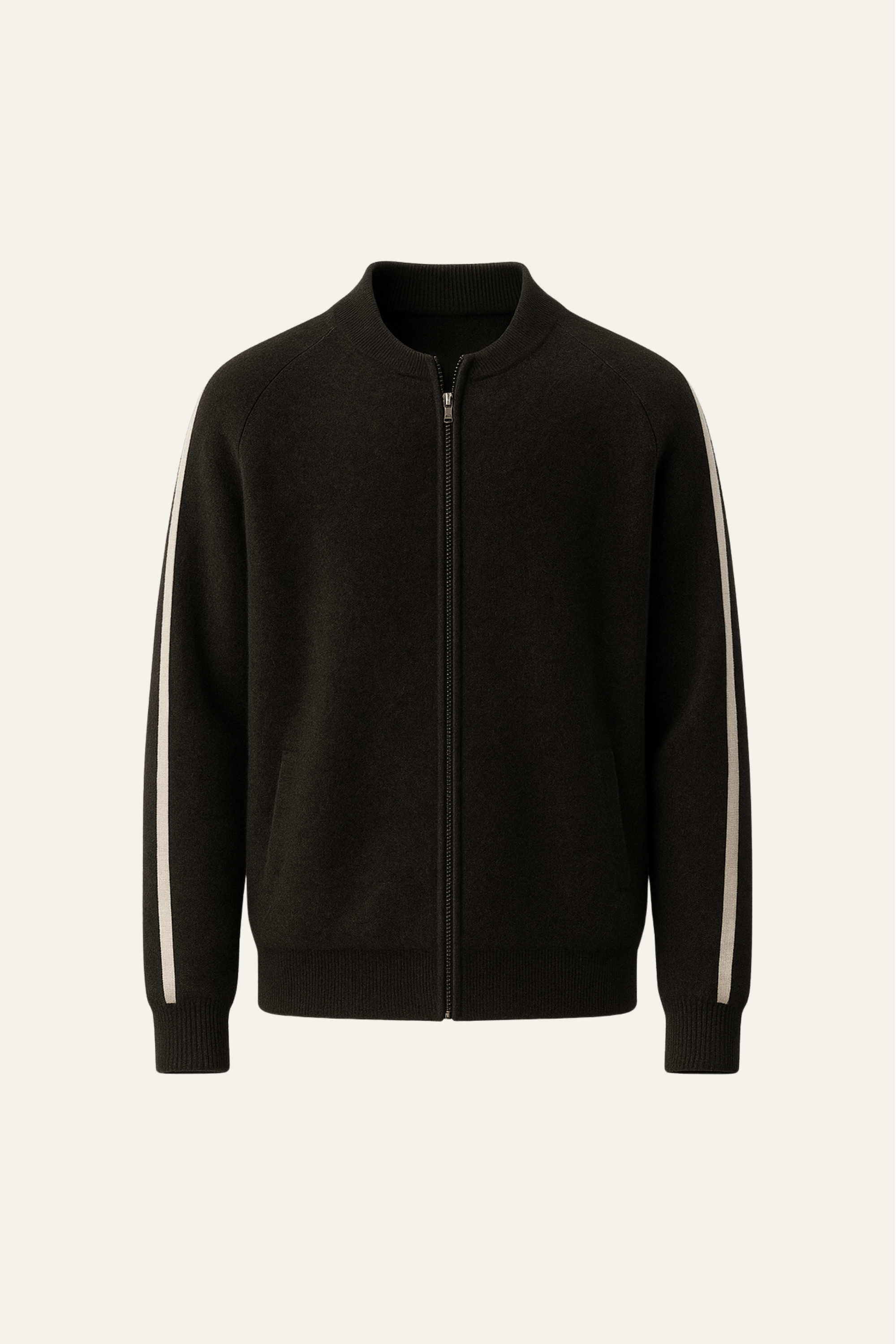 Havren Cashmere Zip Knit Black