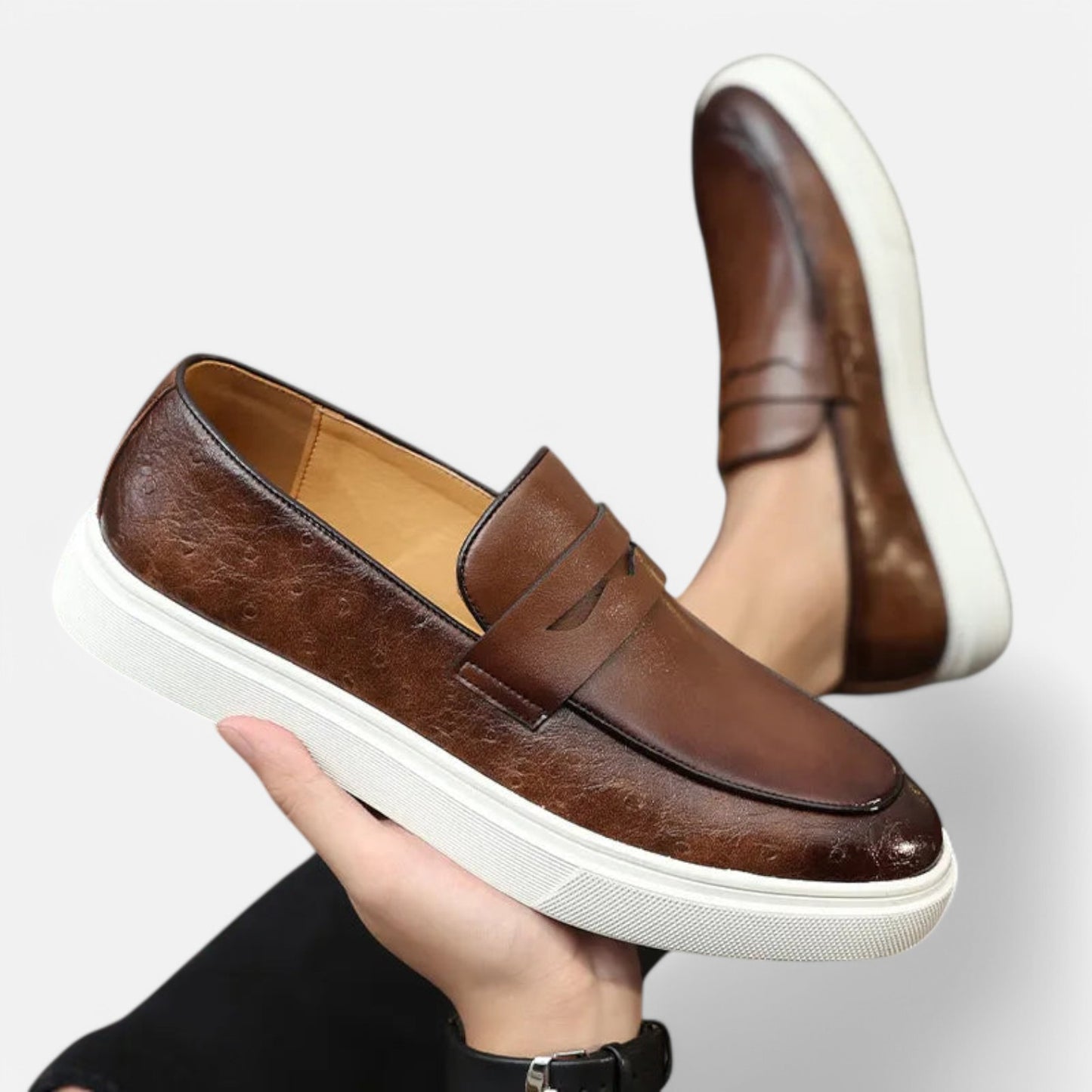 The Gentleman's Brand | Men’s Casual Leather Penny Loafers in Classic British Style