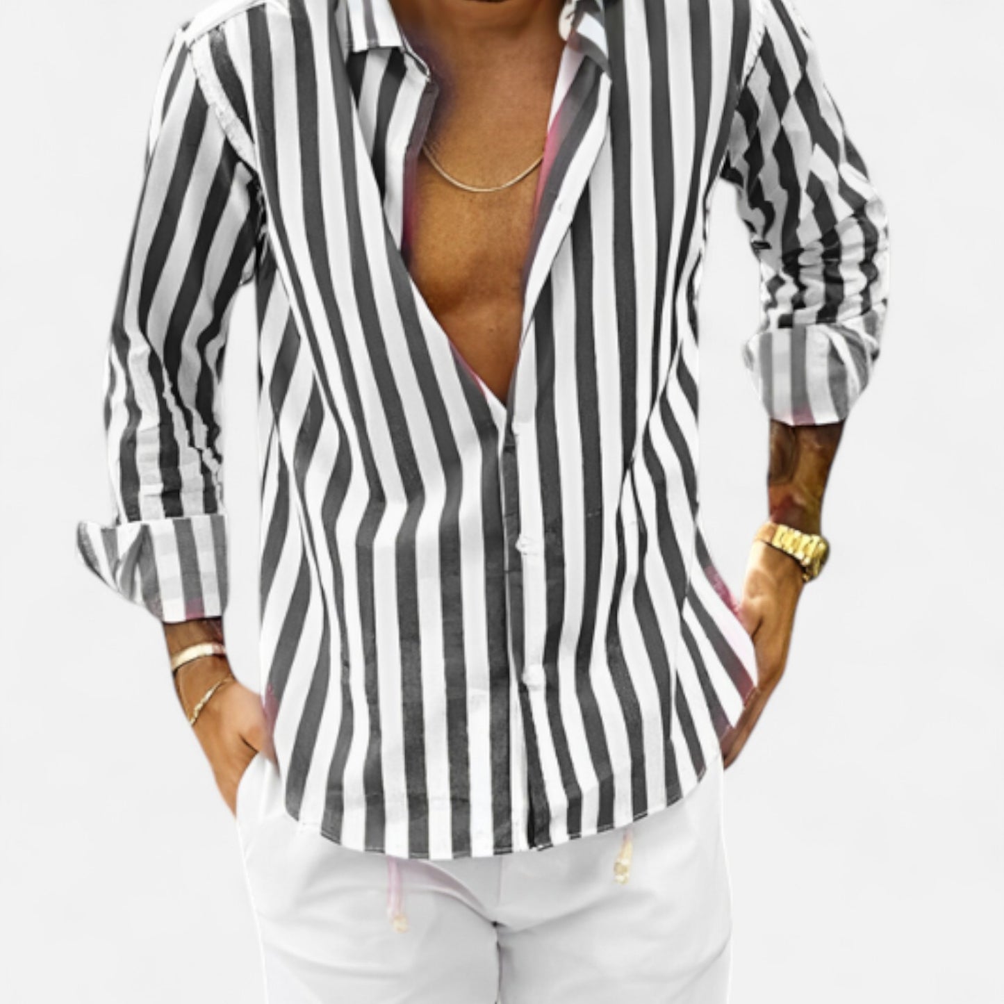 The Gentleman’s Brand | The Vittorio Striped Summer Shirt – Italian Linework, Air-Light Refinement