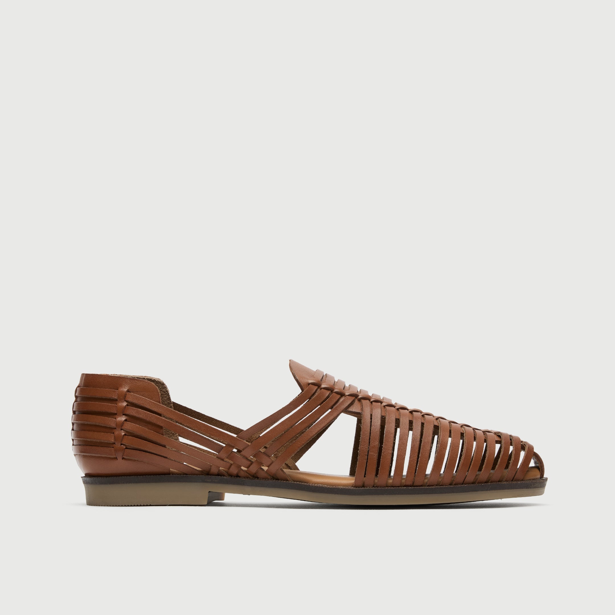 Tan Woven Leather Slip On