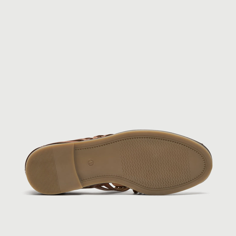 Tan Woven Leather Slip On