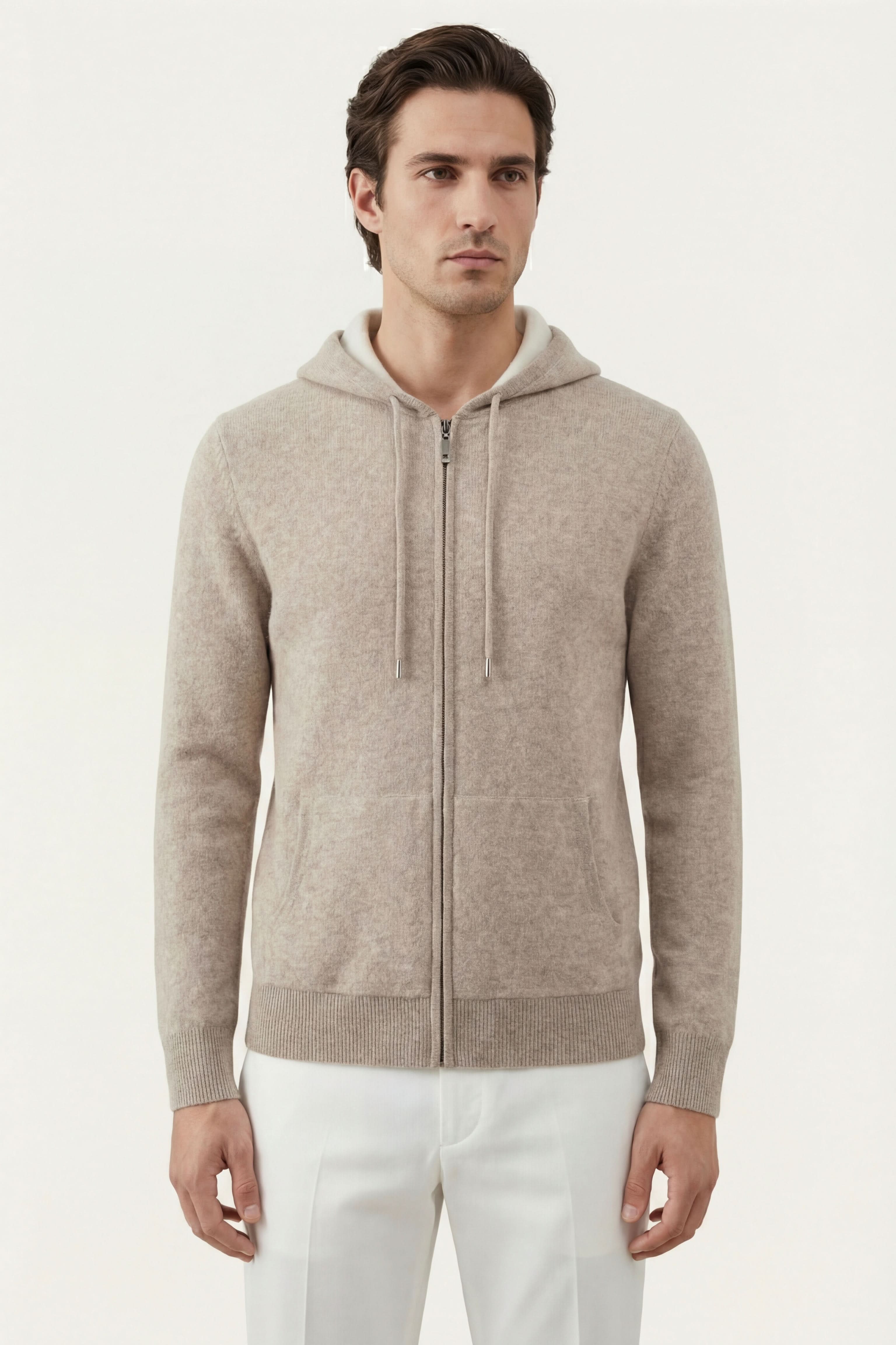 Santo Zipper Vest Beige