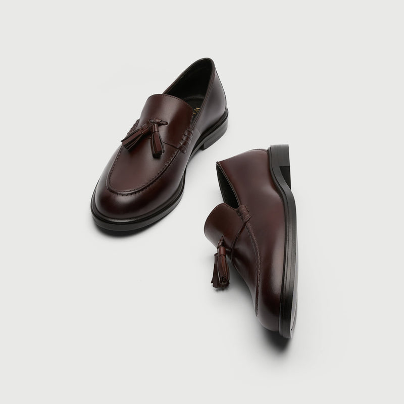 Brown Leather Tassel Loafer