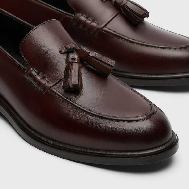 Brown Leather Tassel Loafer