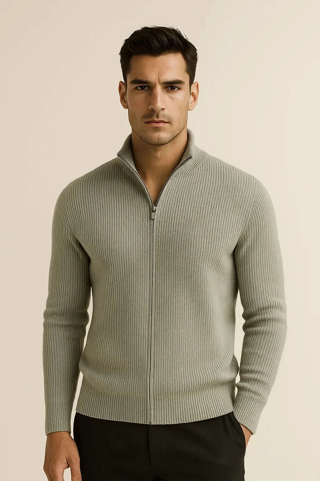 Nobile Cashmere Cardigan Grey Green