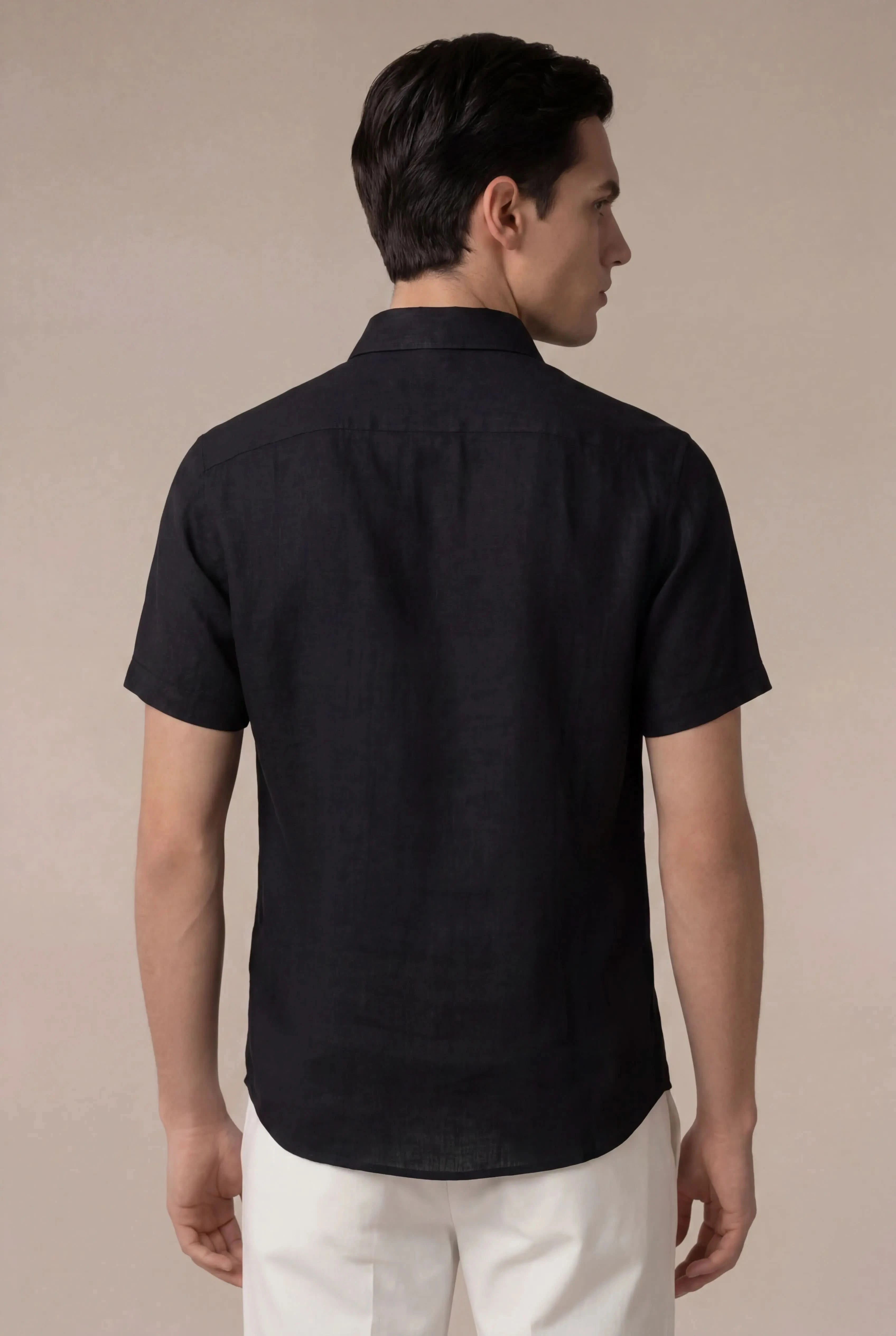 Relvino Linen Shirt Black
