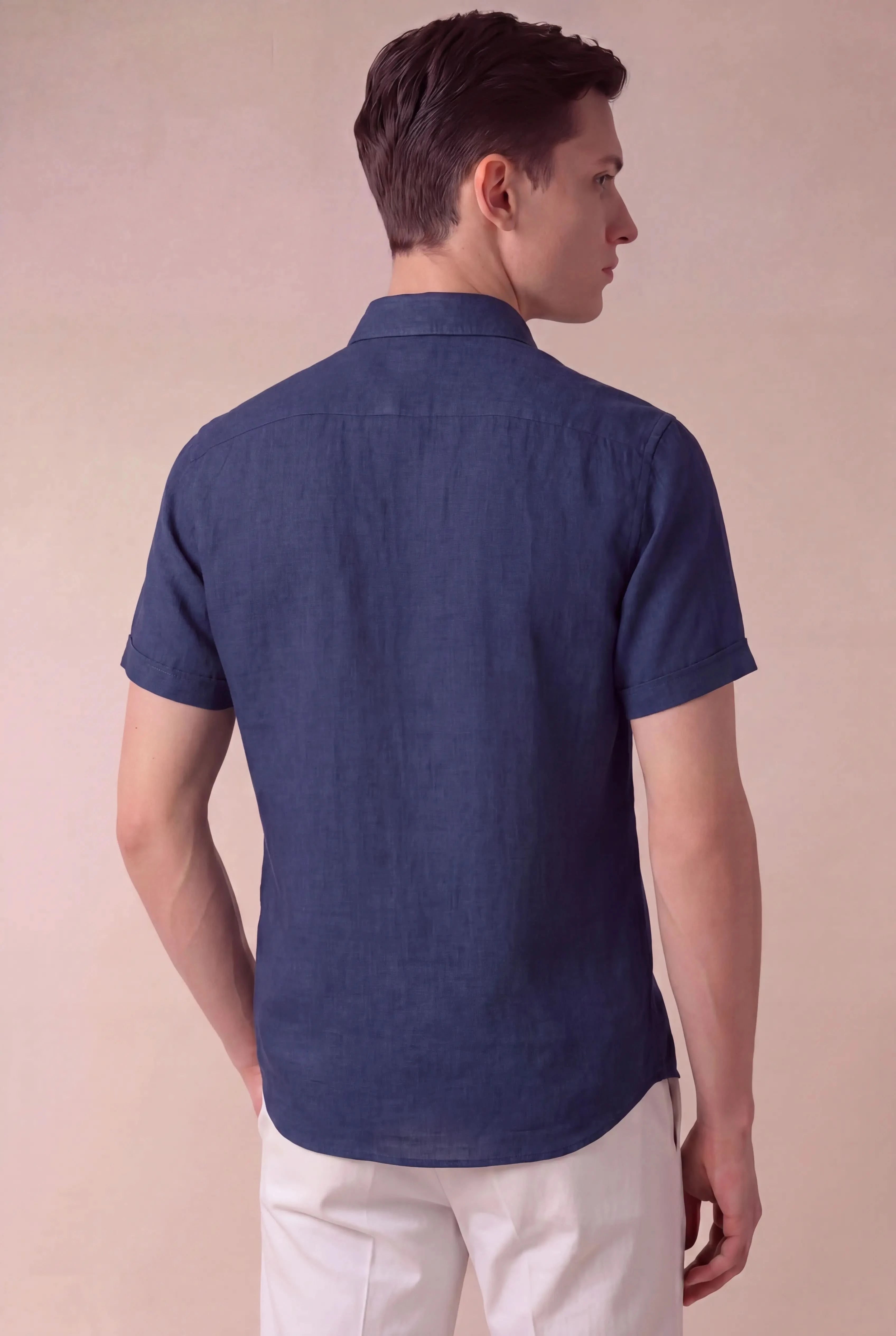 Relvino Linen Shirt Blue