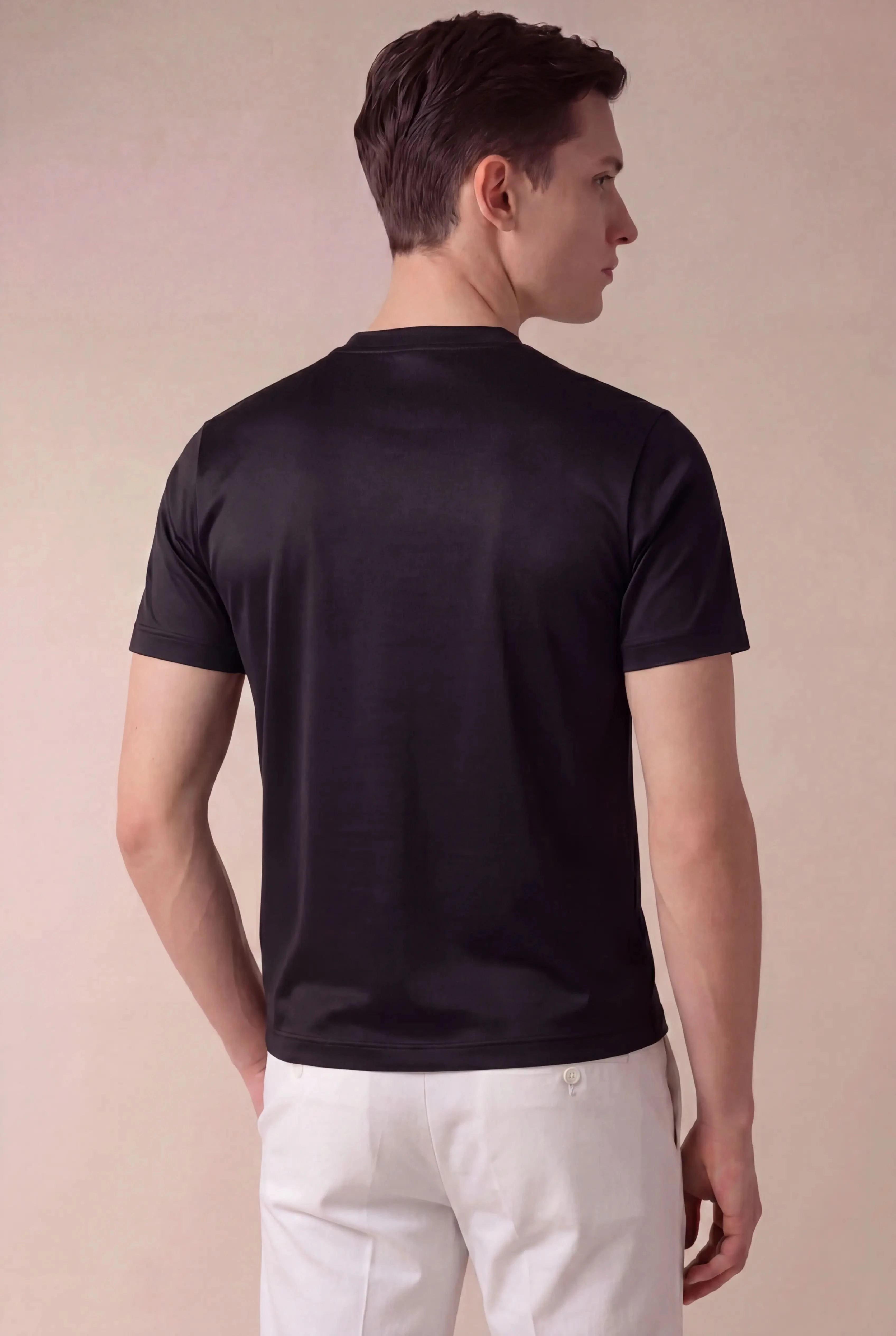 Delvino Cotton Tee Black-1
