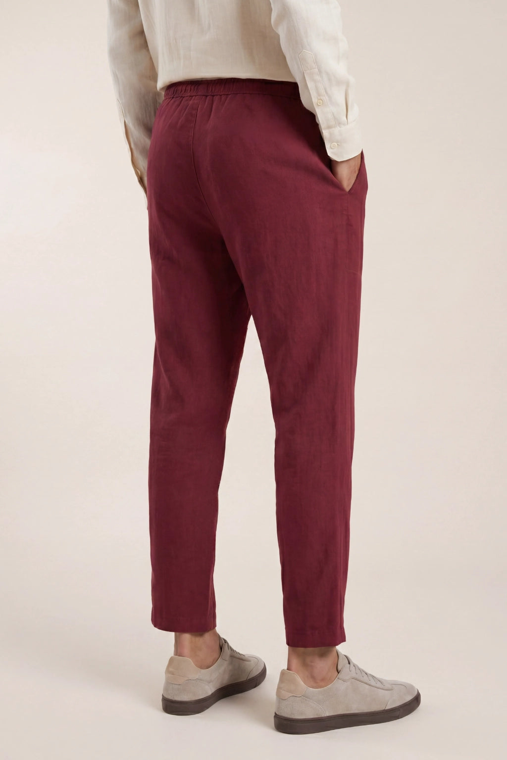 Belvaro Linen Trousers Red