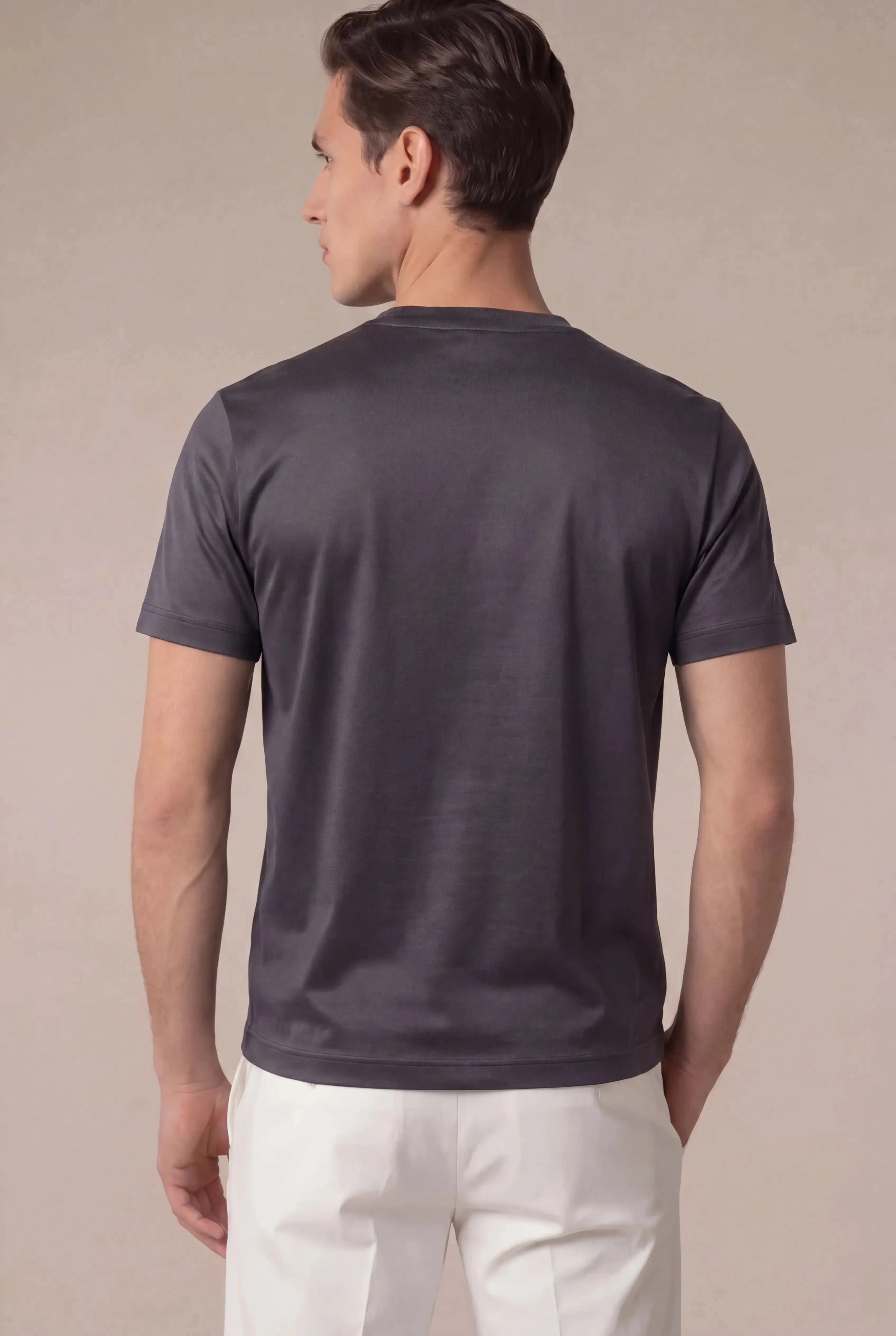 Delvino Cotton Tee Grey