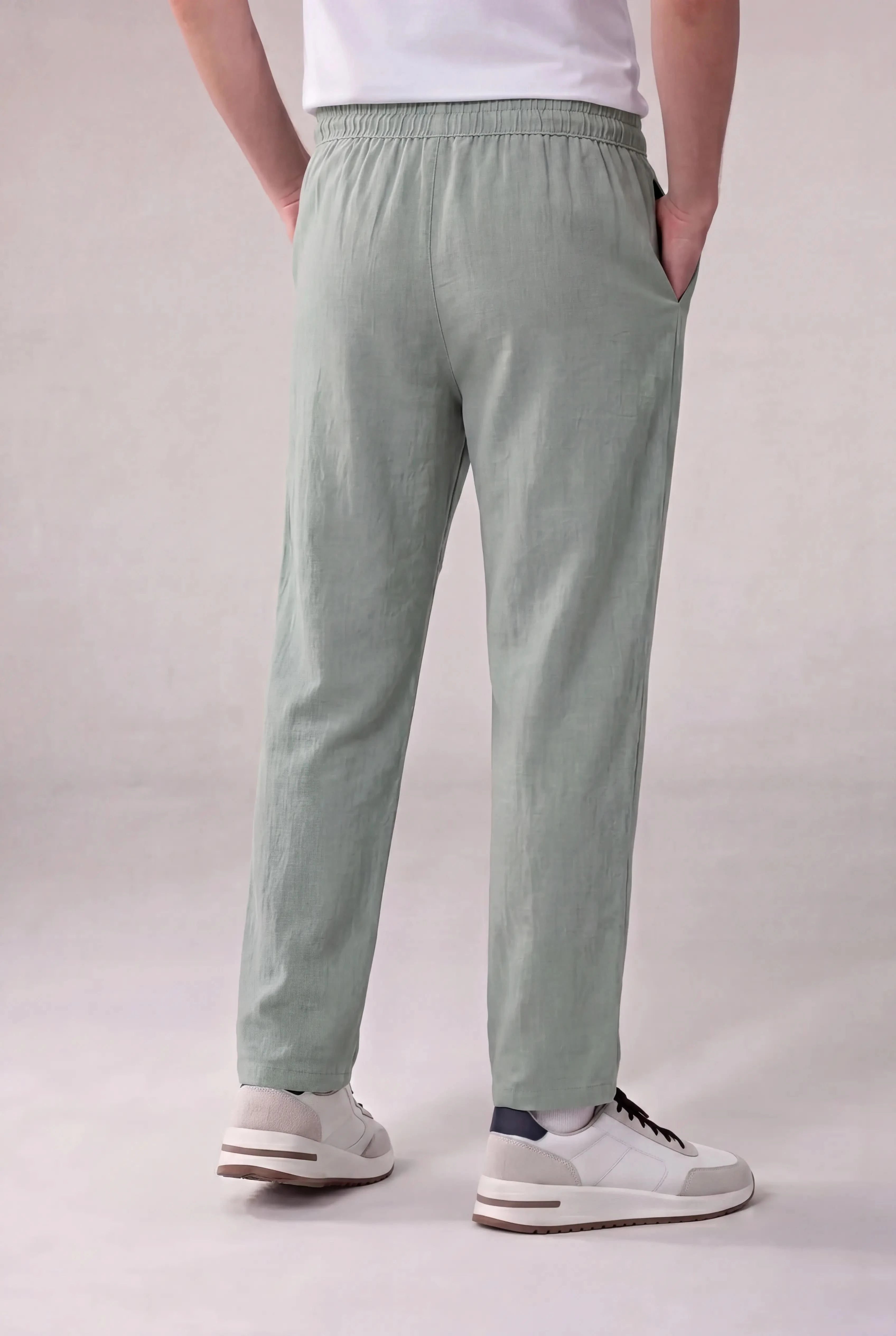 Belvaro Linen Trousers Green