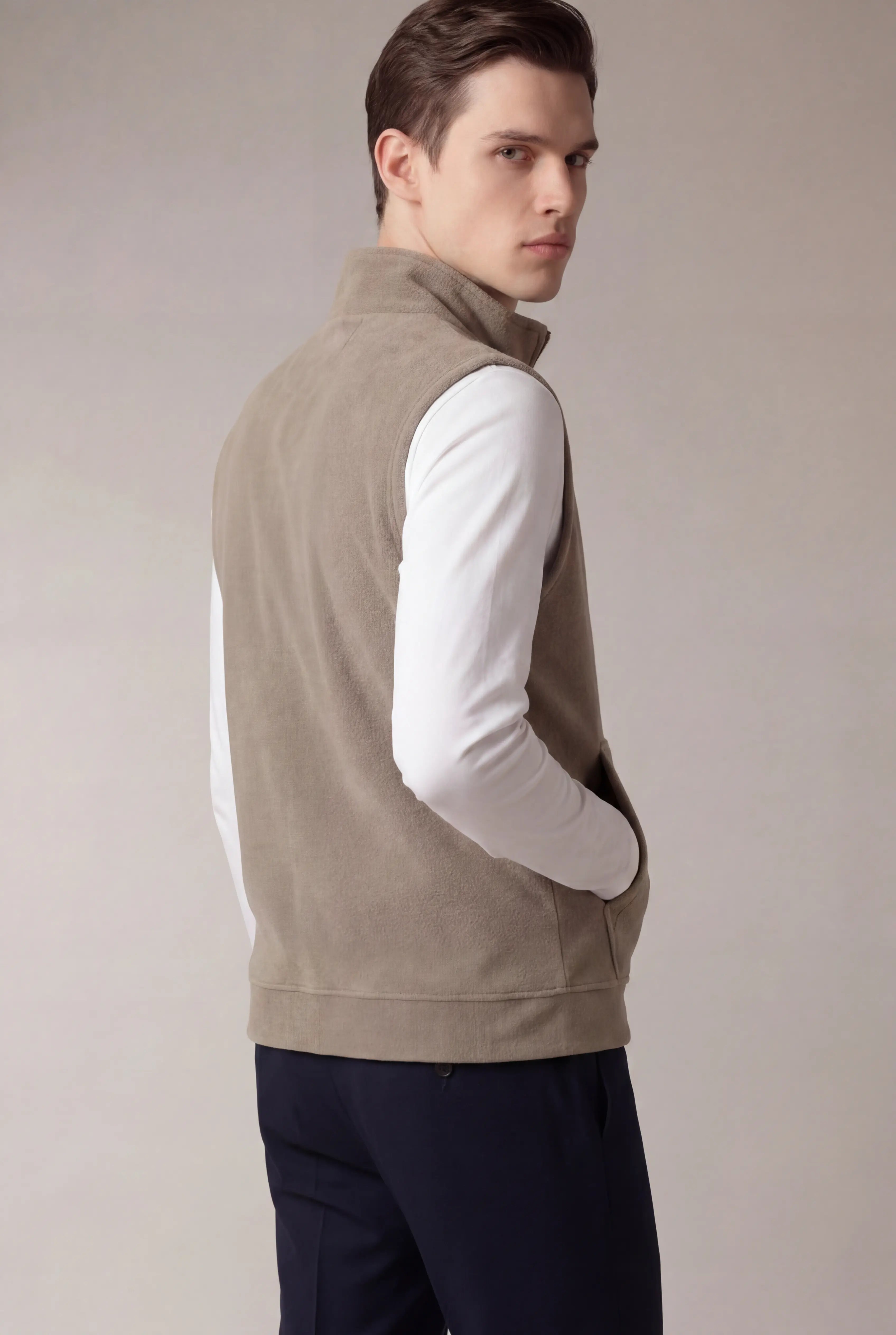 Corvaro Fleece Vest Beige