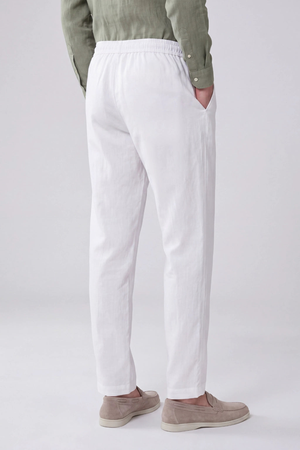 Belvaro Linen Trousers White