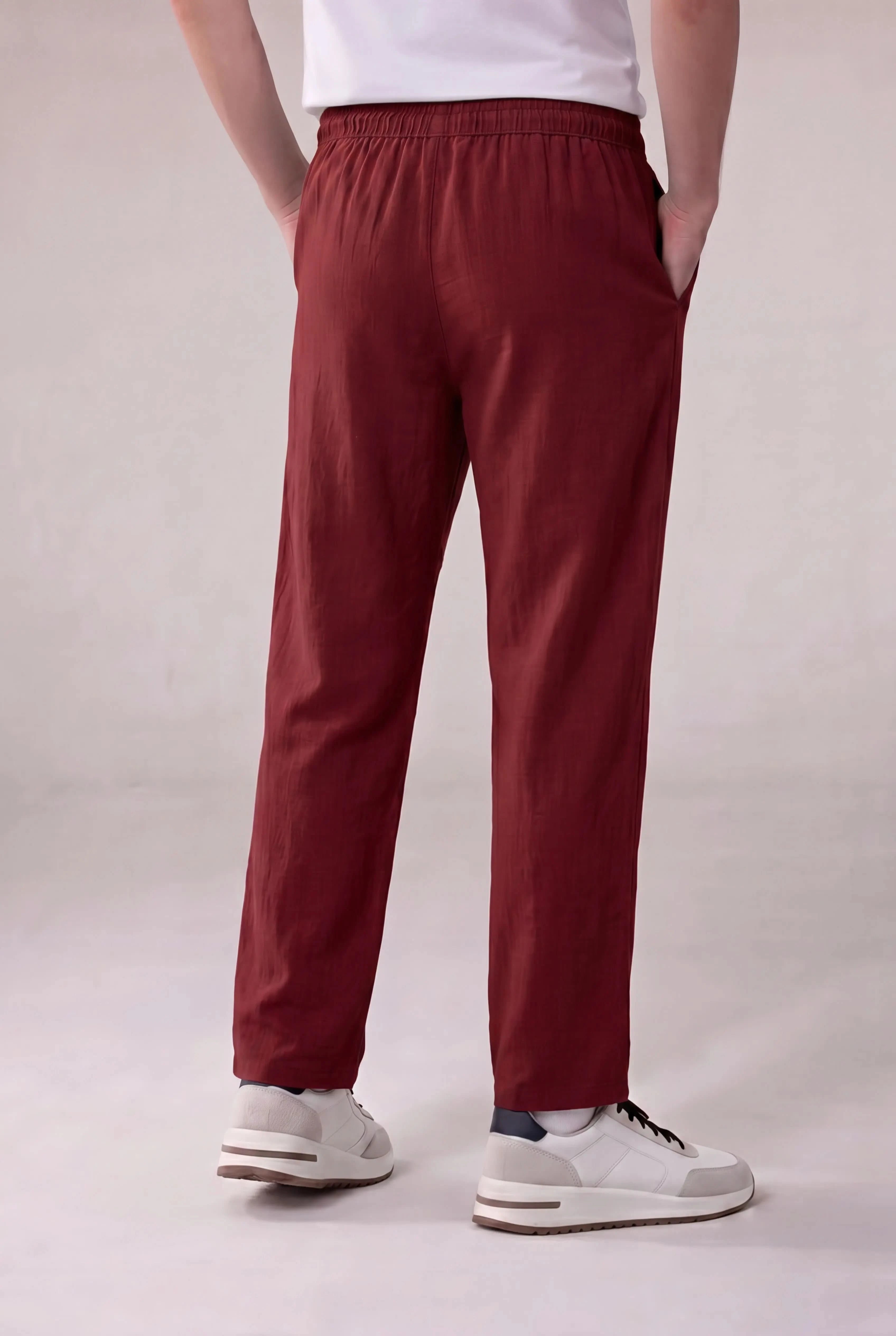 Marvaro Linen Trousers Red