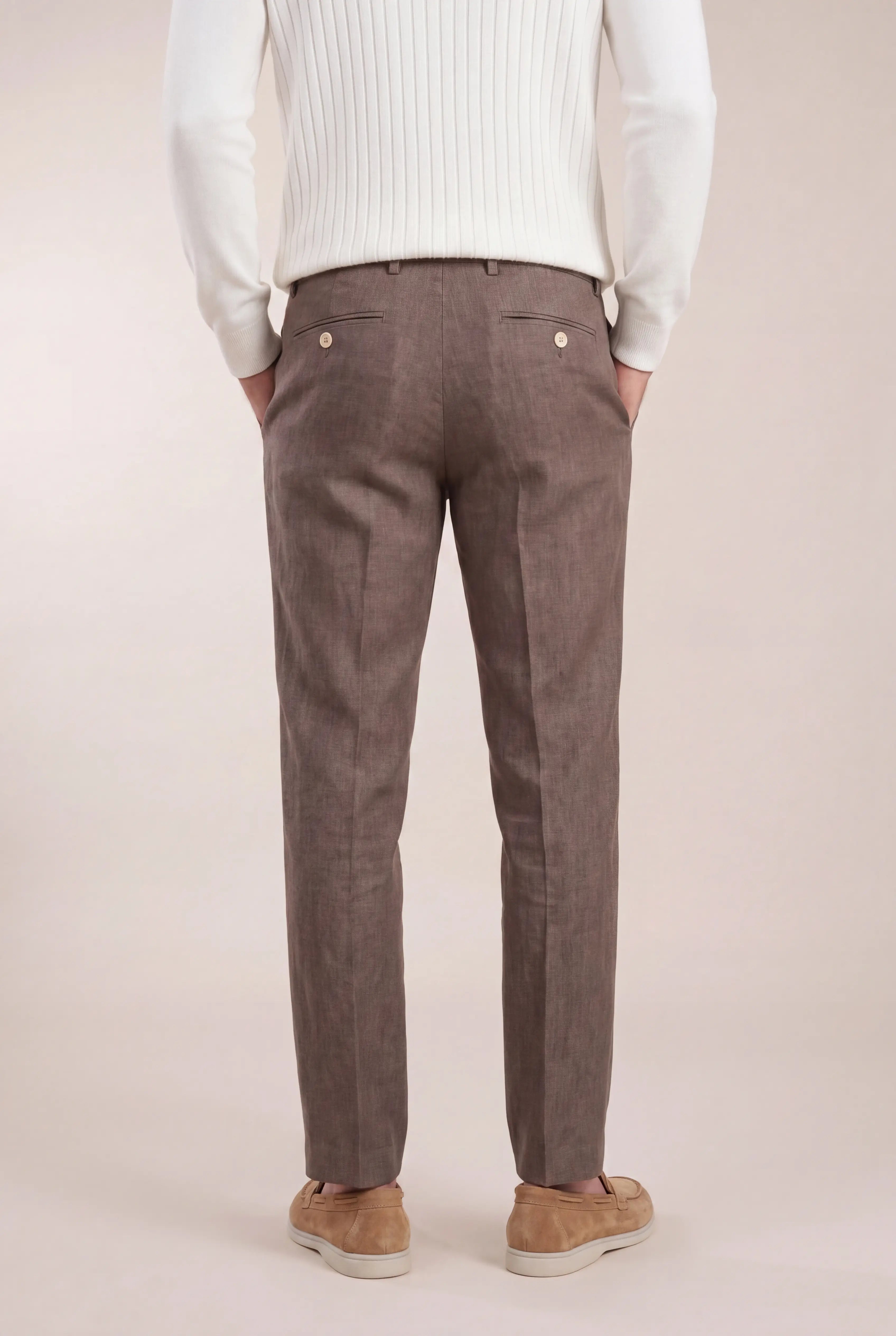 Veltino Linen Trousers Taupe