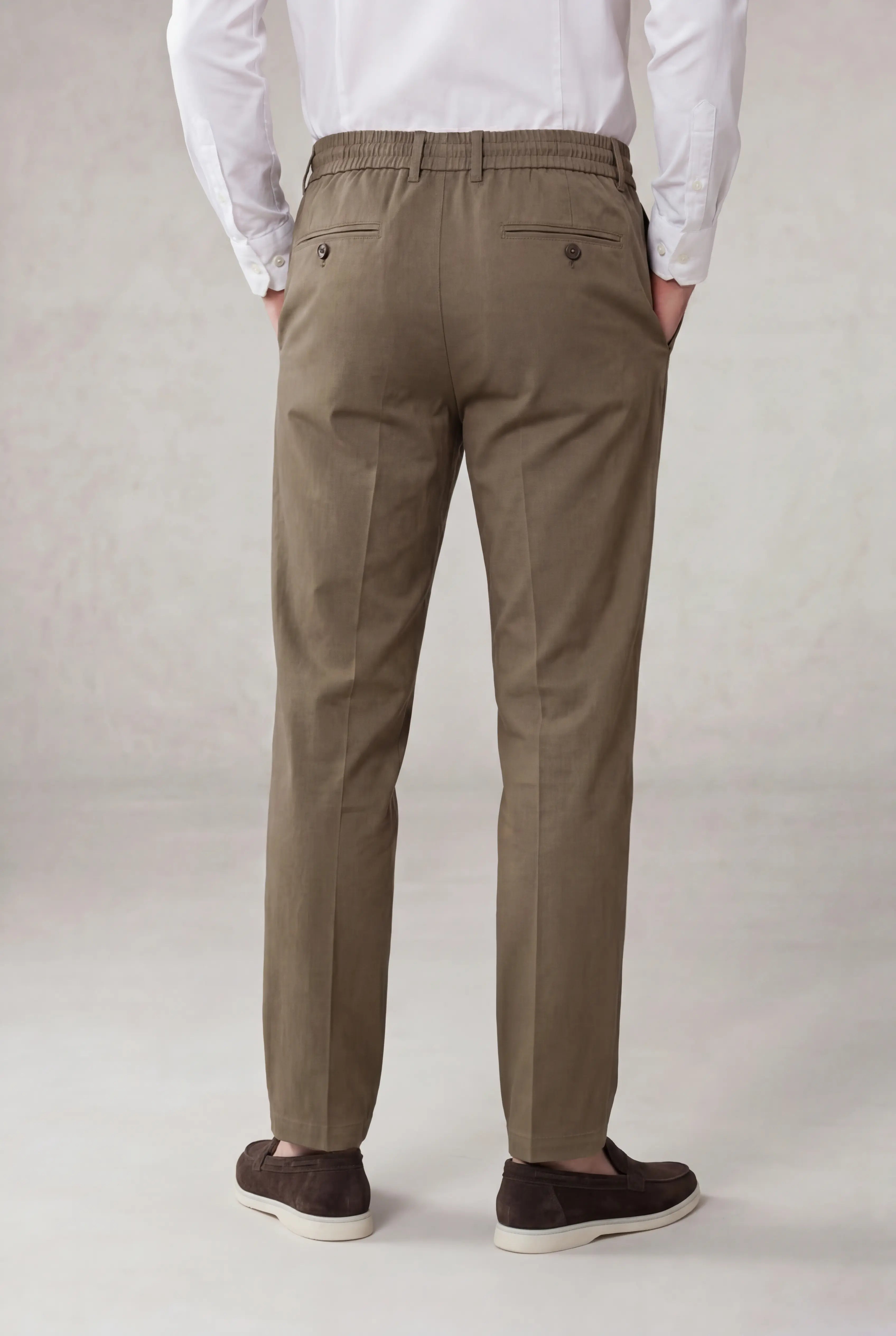 Torsaro Stretch Linen Trousers Taupe