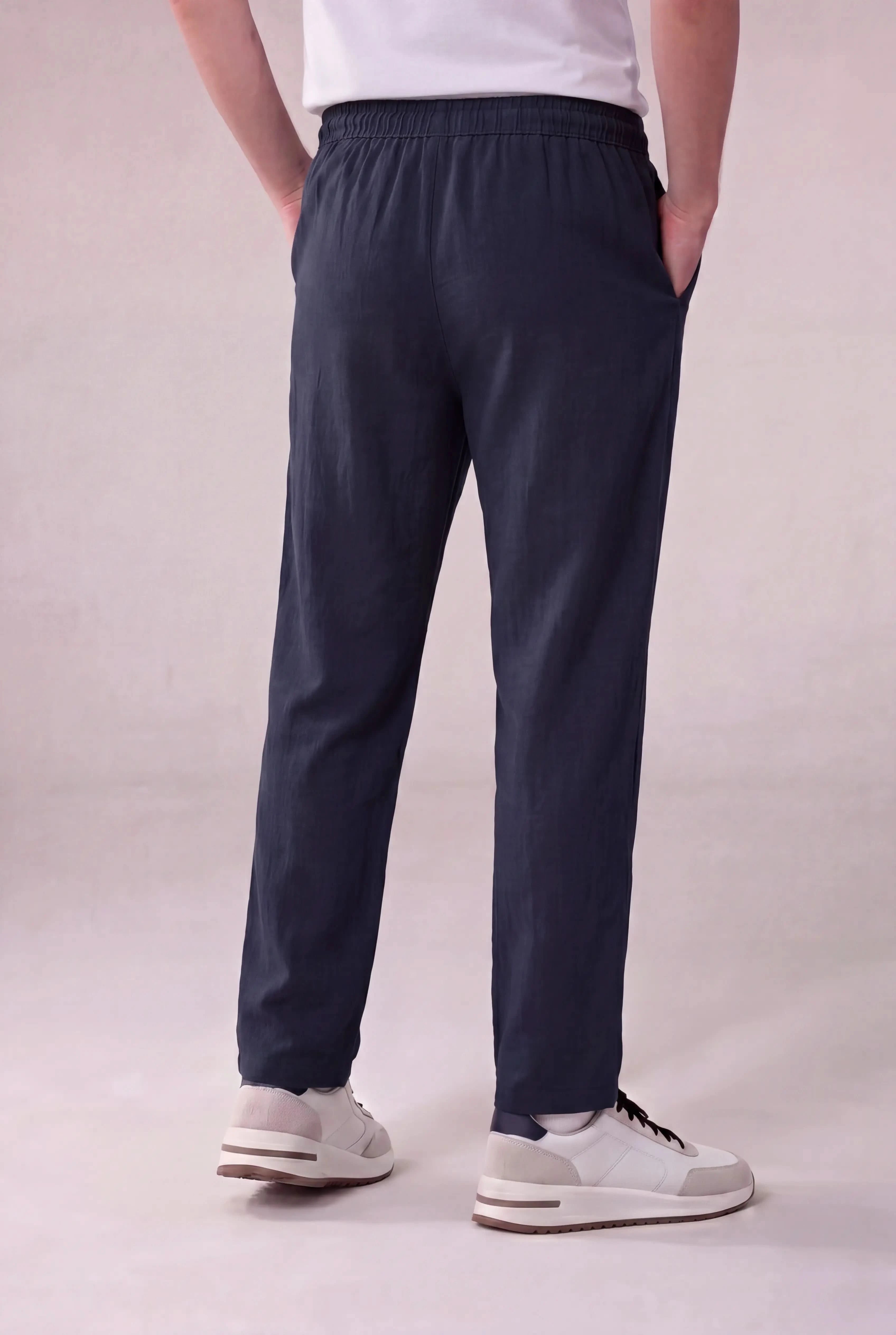 Marvaro Linen Trousers Navy
