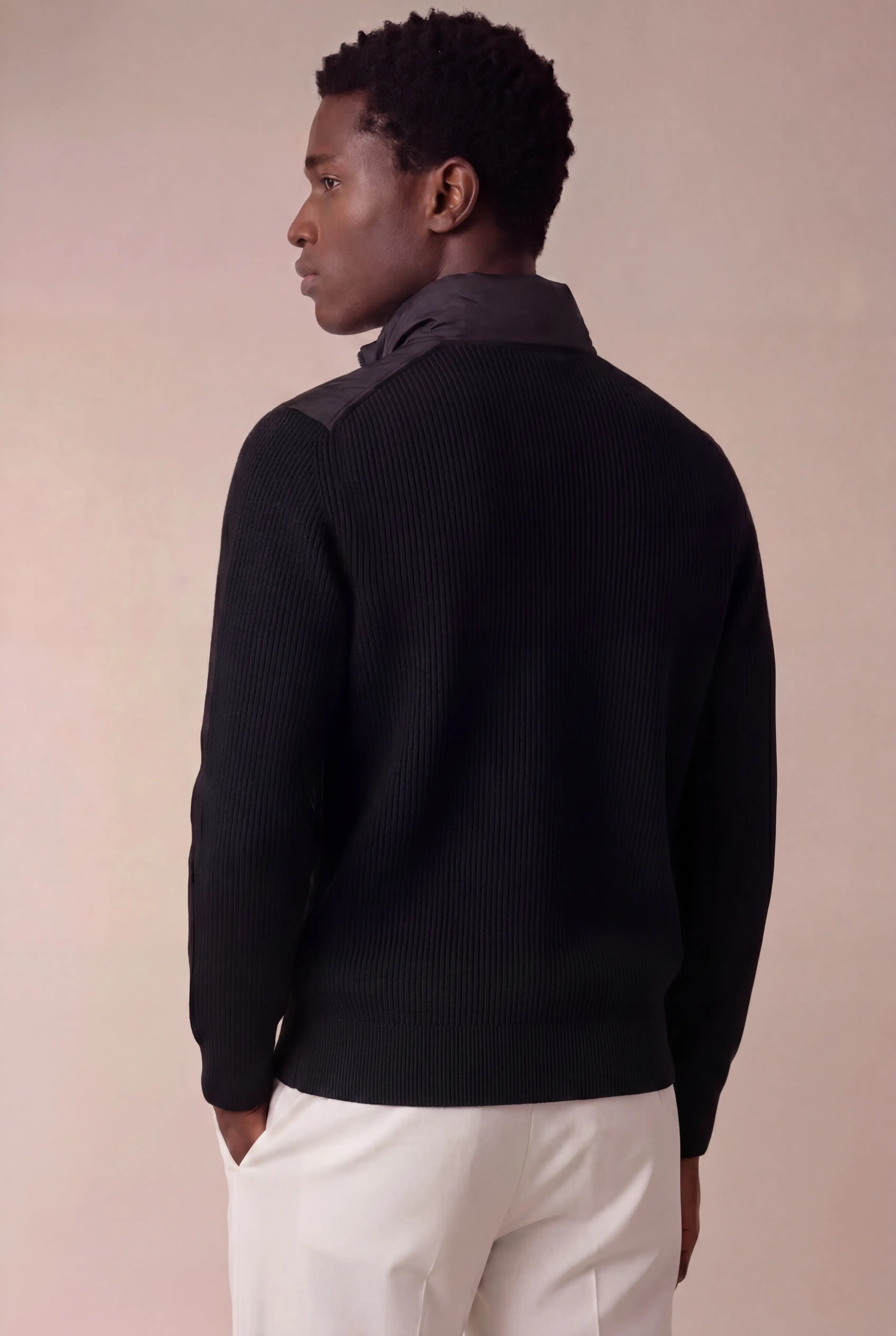 Parma Quilted Knit Jacket Black