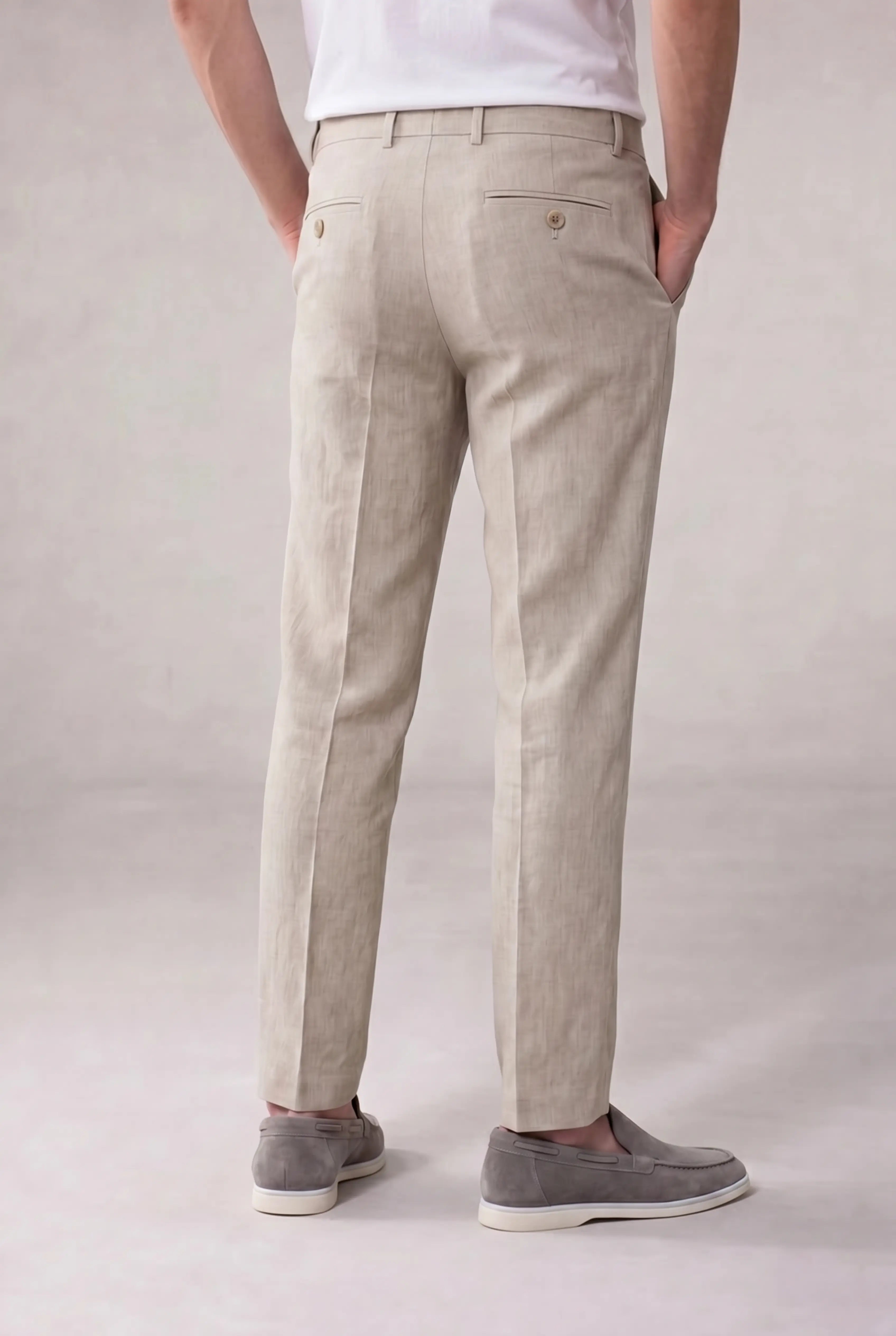 Veltino Linen Trousers Light Beige