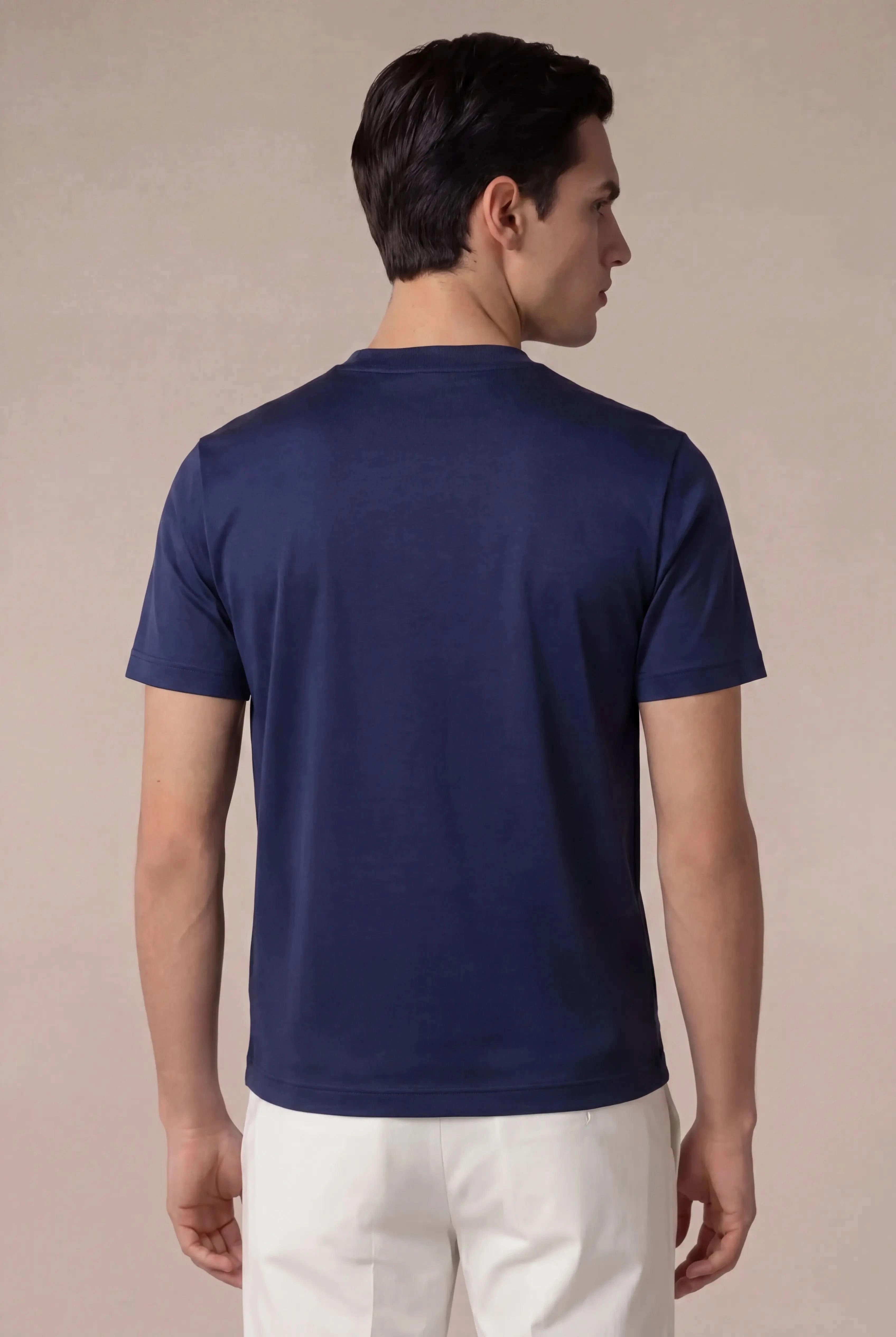 Delvino Cotton Tee Navy