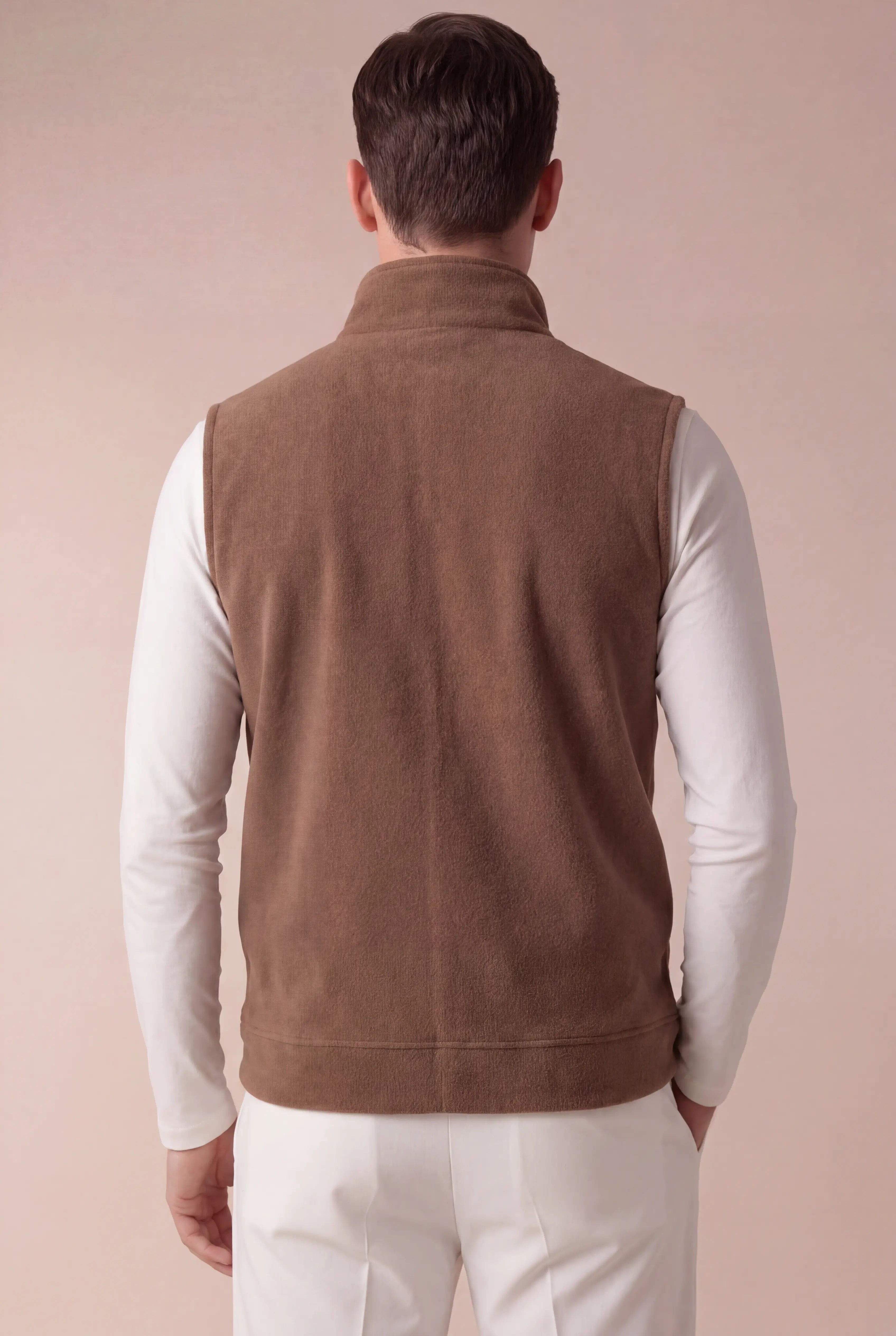Corvaro Fleece Vest Brown