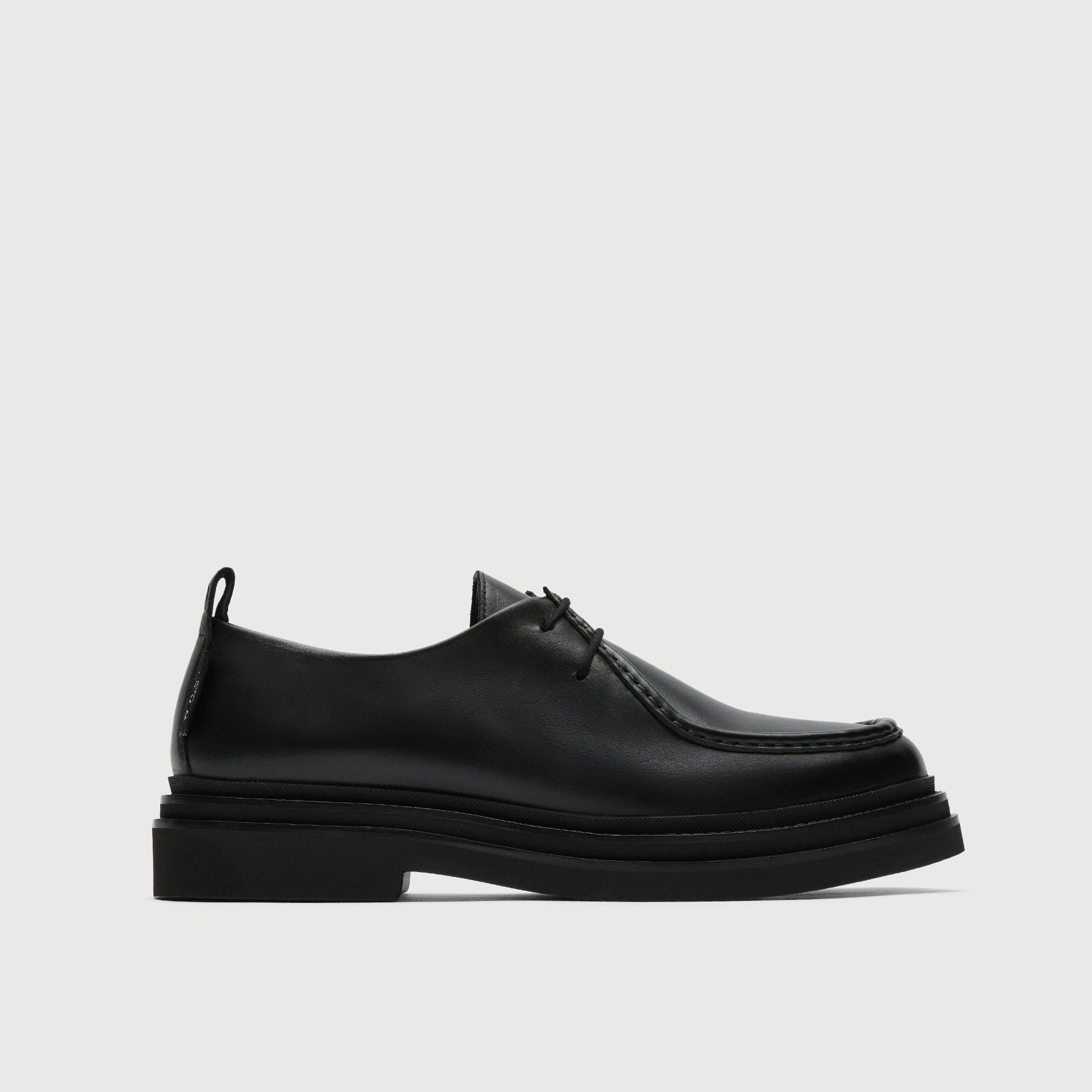 Black Leather Brooklyn Apron Shoe