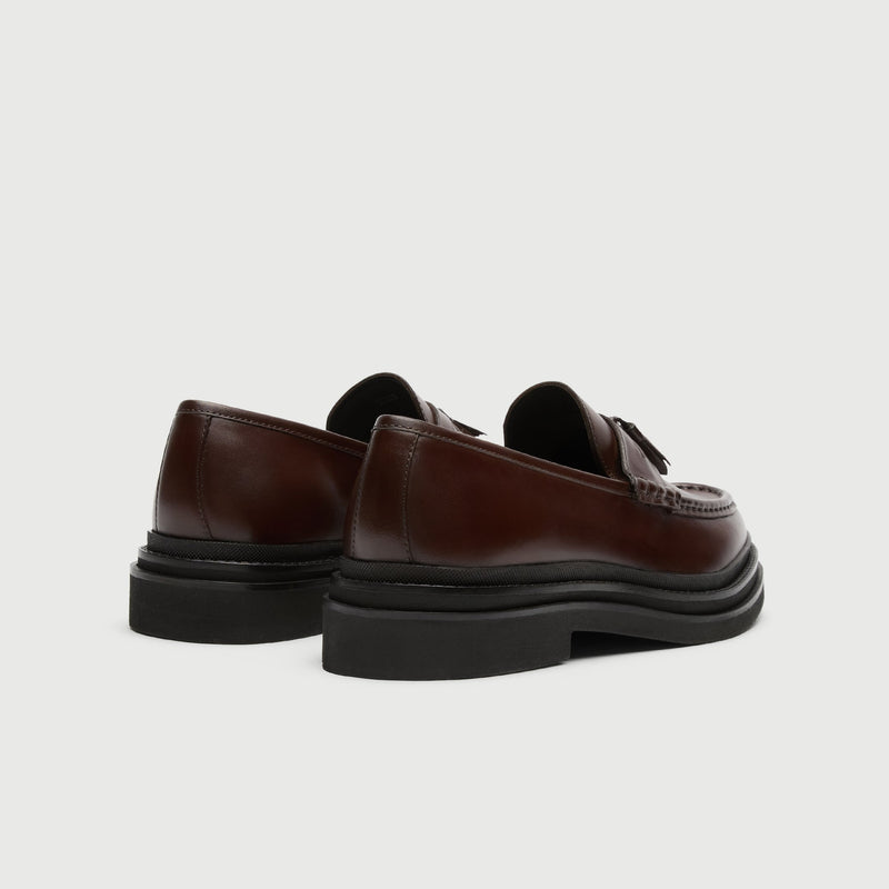 Brown Leather Brooklyn Tassel Loafer