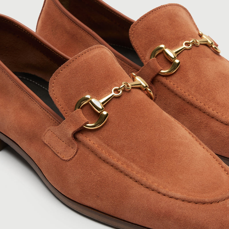 Tan Suède Horse Loafer