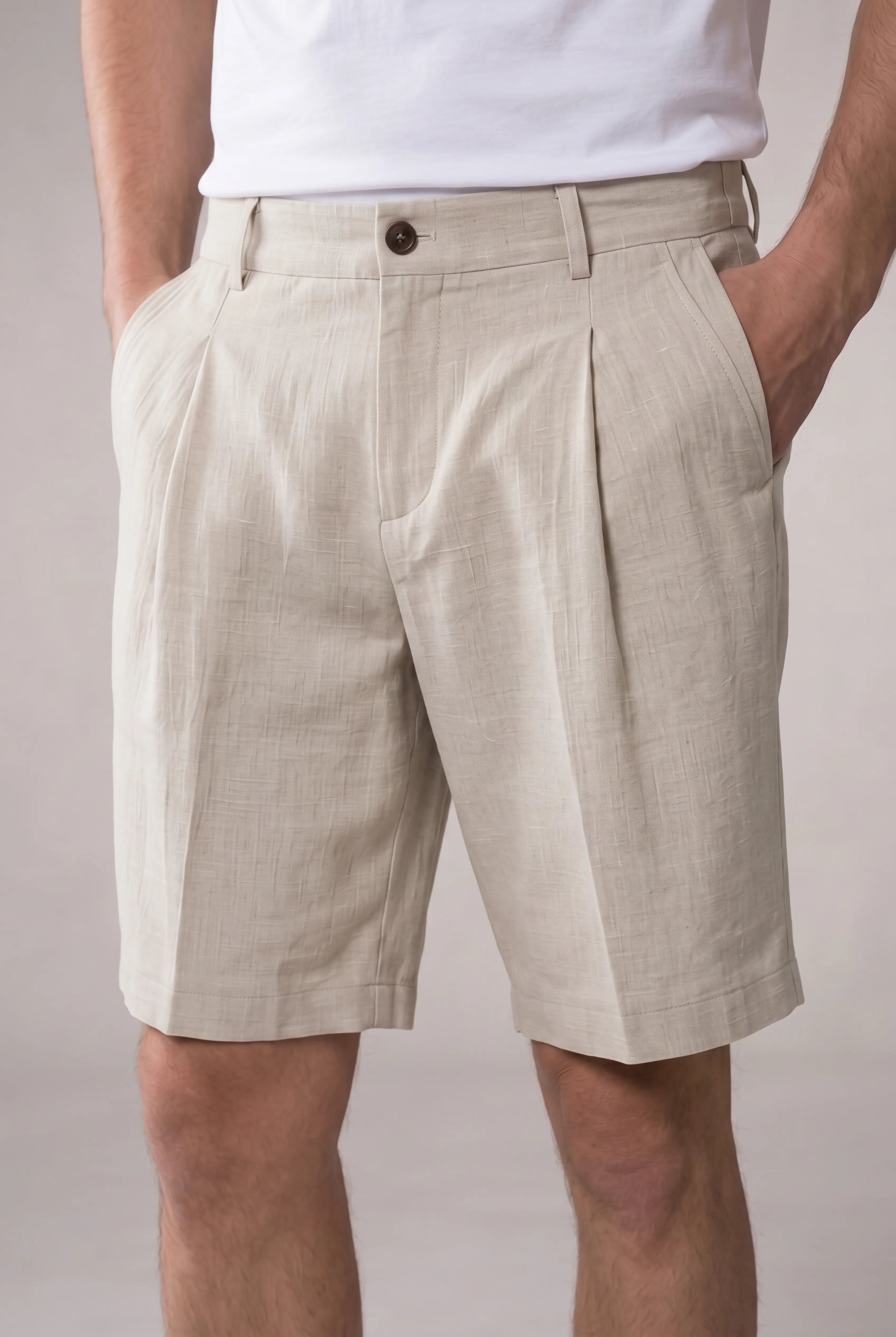 Orvieto Linen Shorts Light Beige
