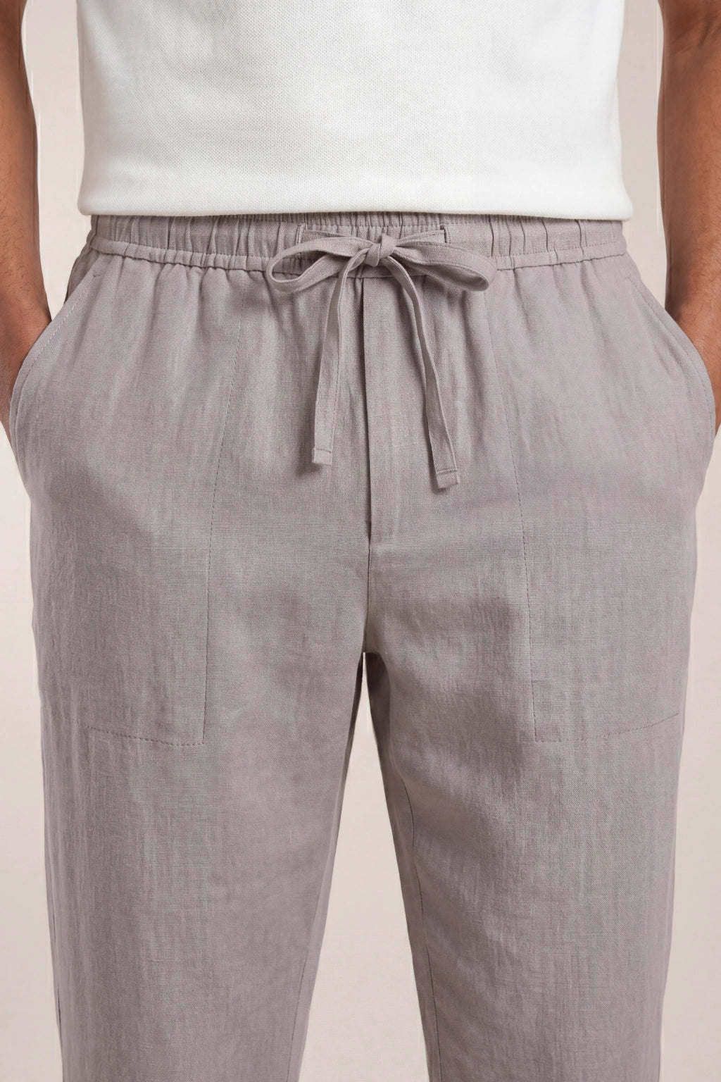 Belvaro Linen Trousers Gray