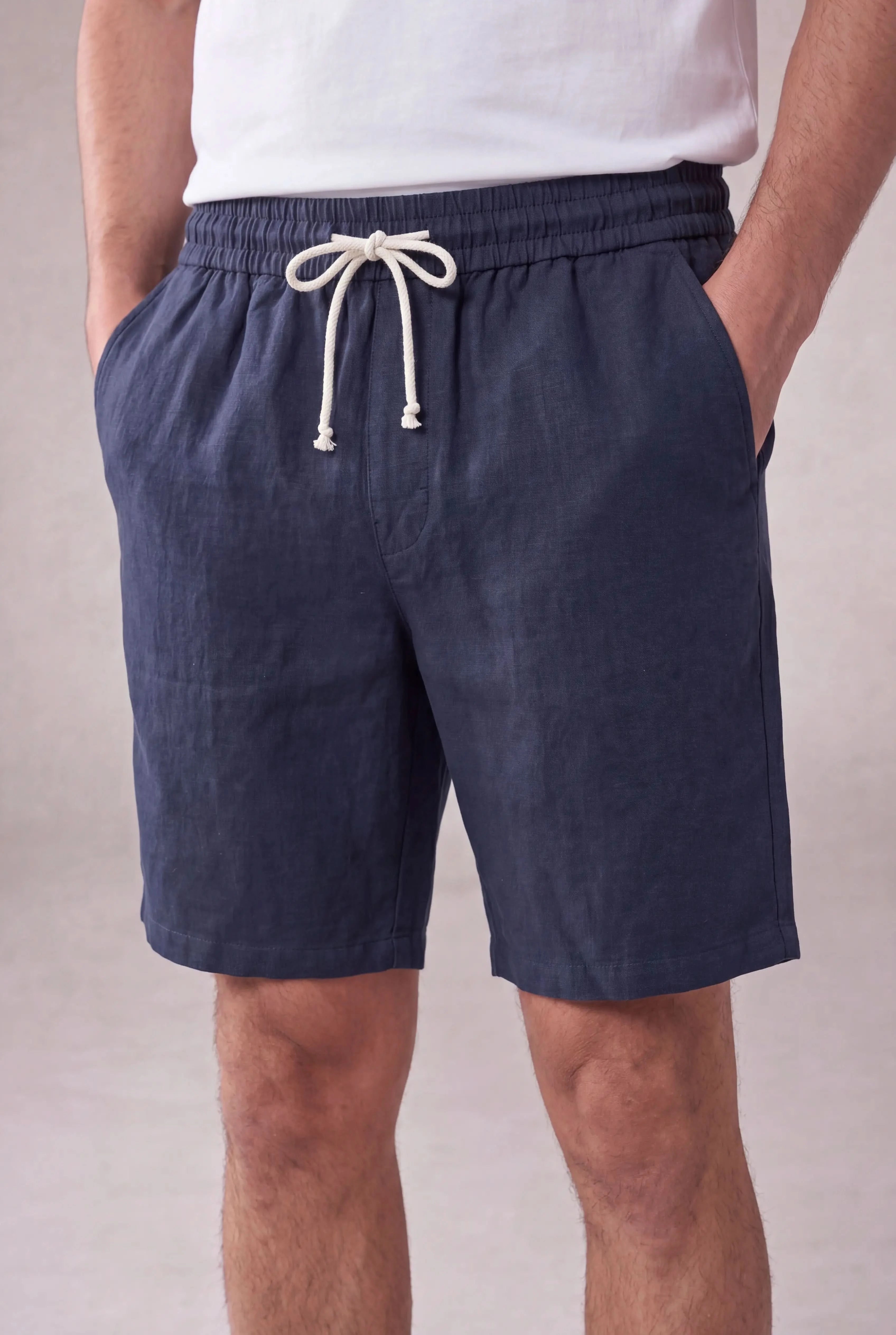 Lecce Linen Shorts Navy