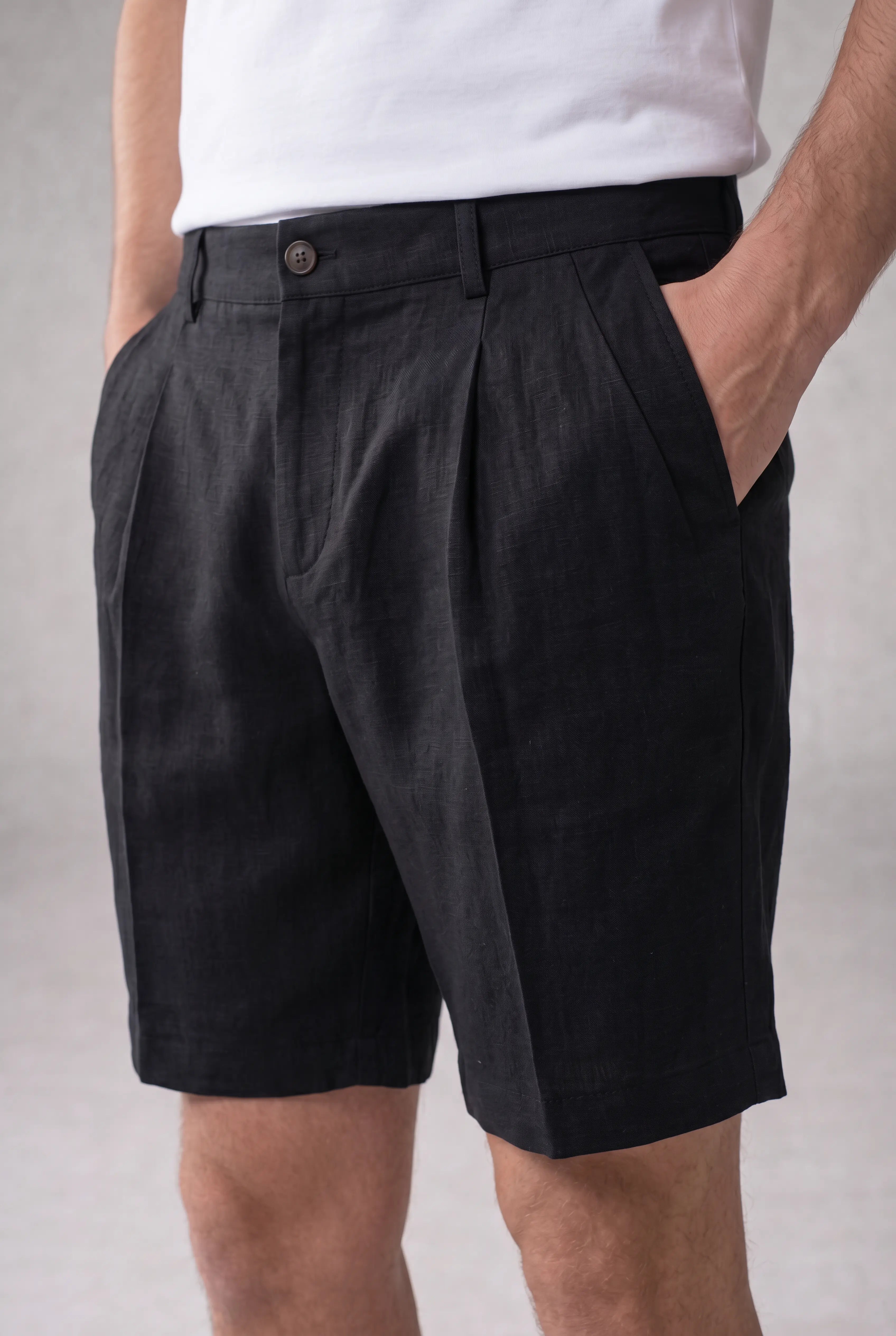 Orvieto Linen Shorts Black