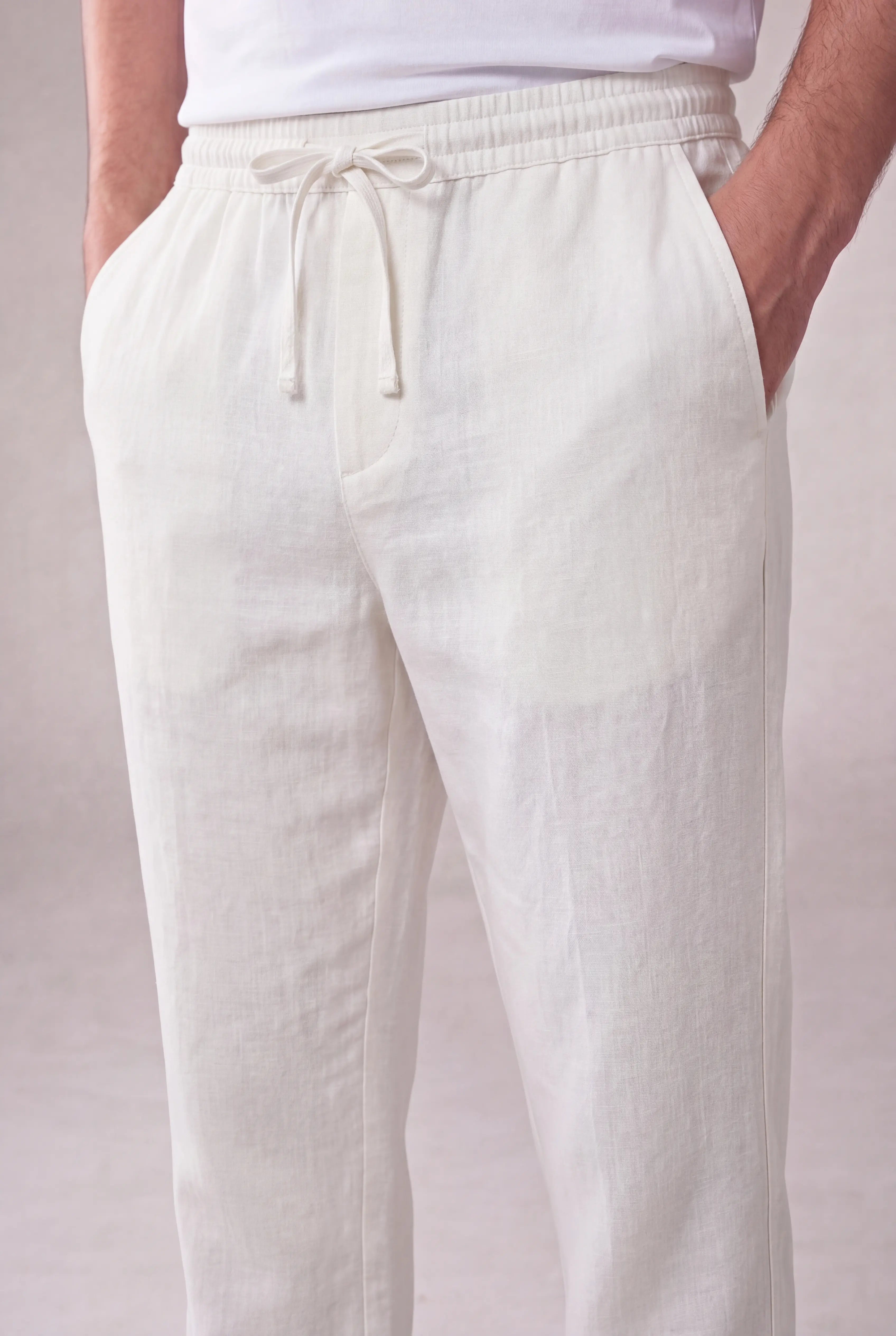 Prentino Tencel Trousers White