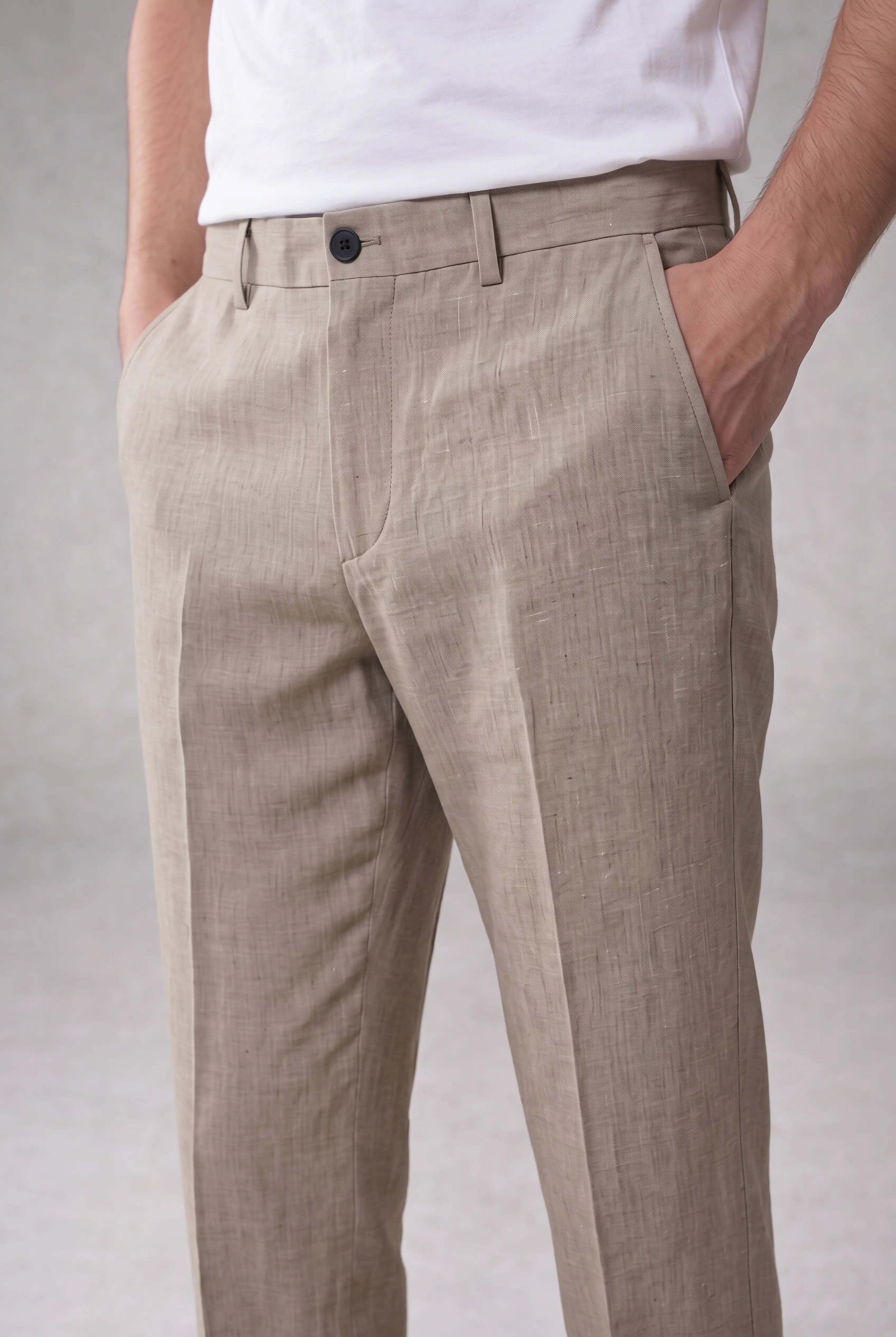 Veltino Linen Trousers Sand