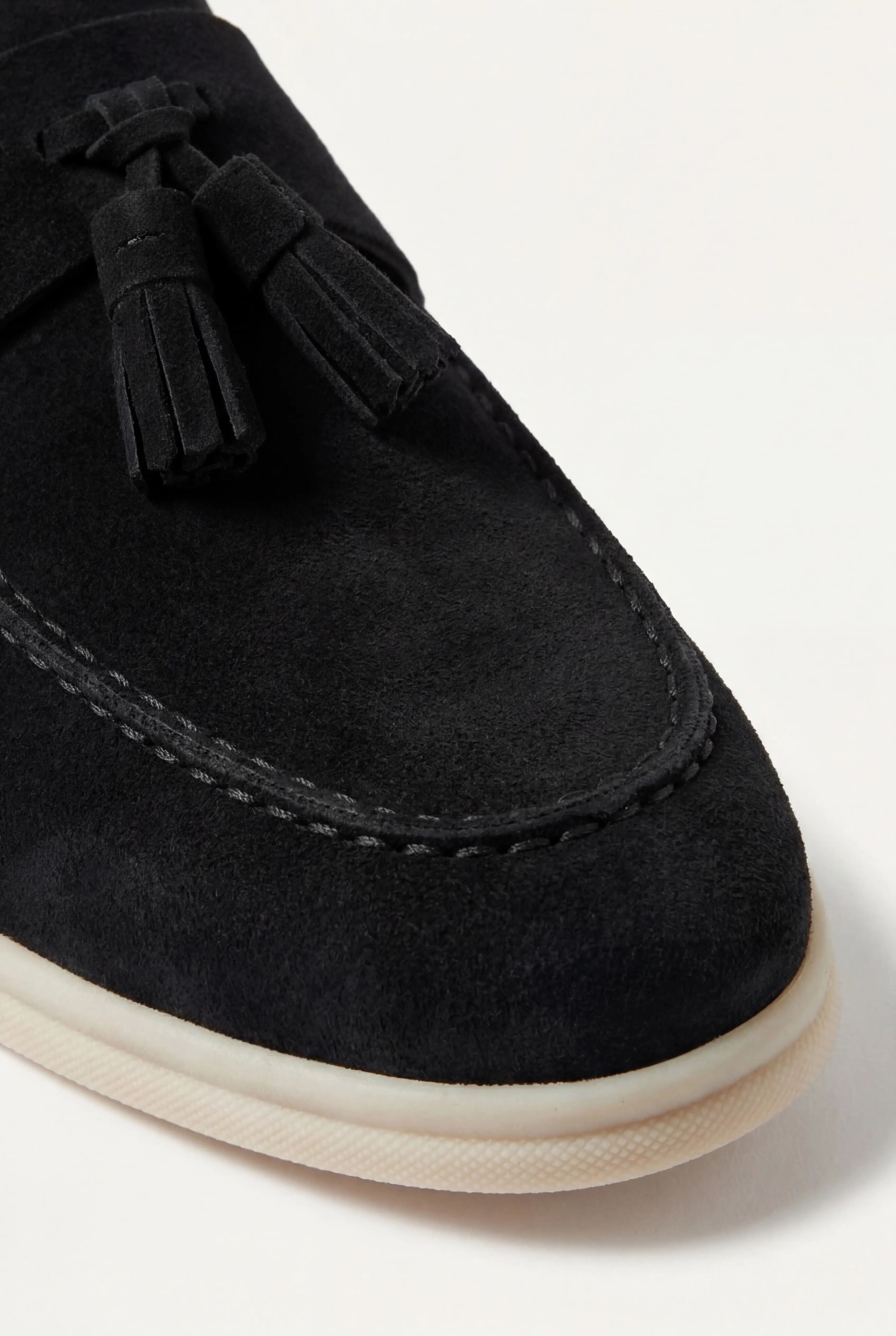 Telvaro Suède Tassel Loafer Black