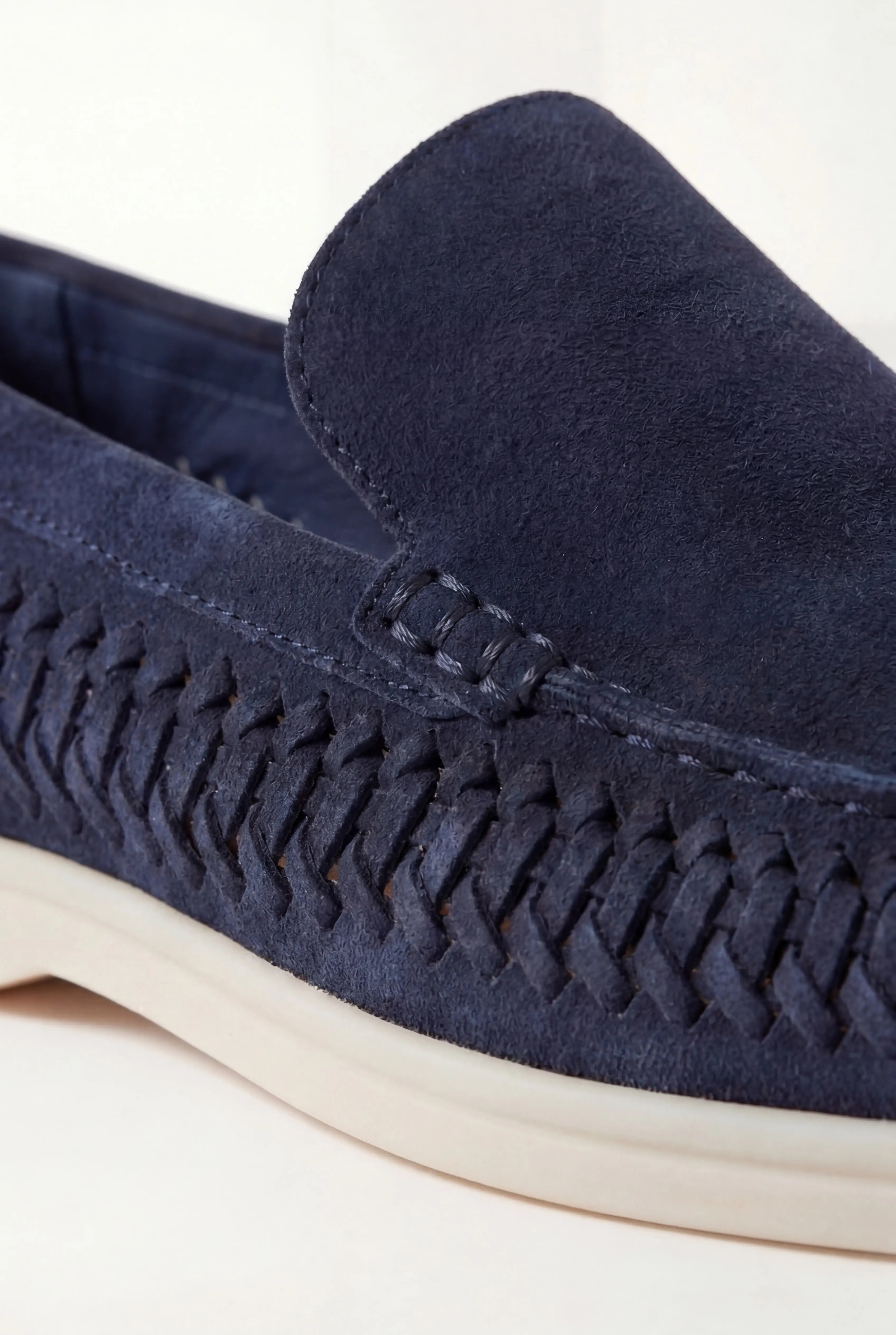 Nervino Suède Woven Loafer Navy