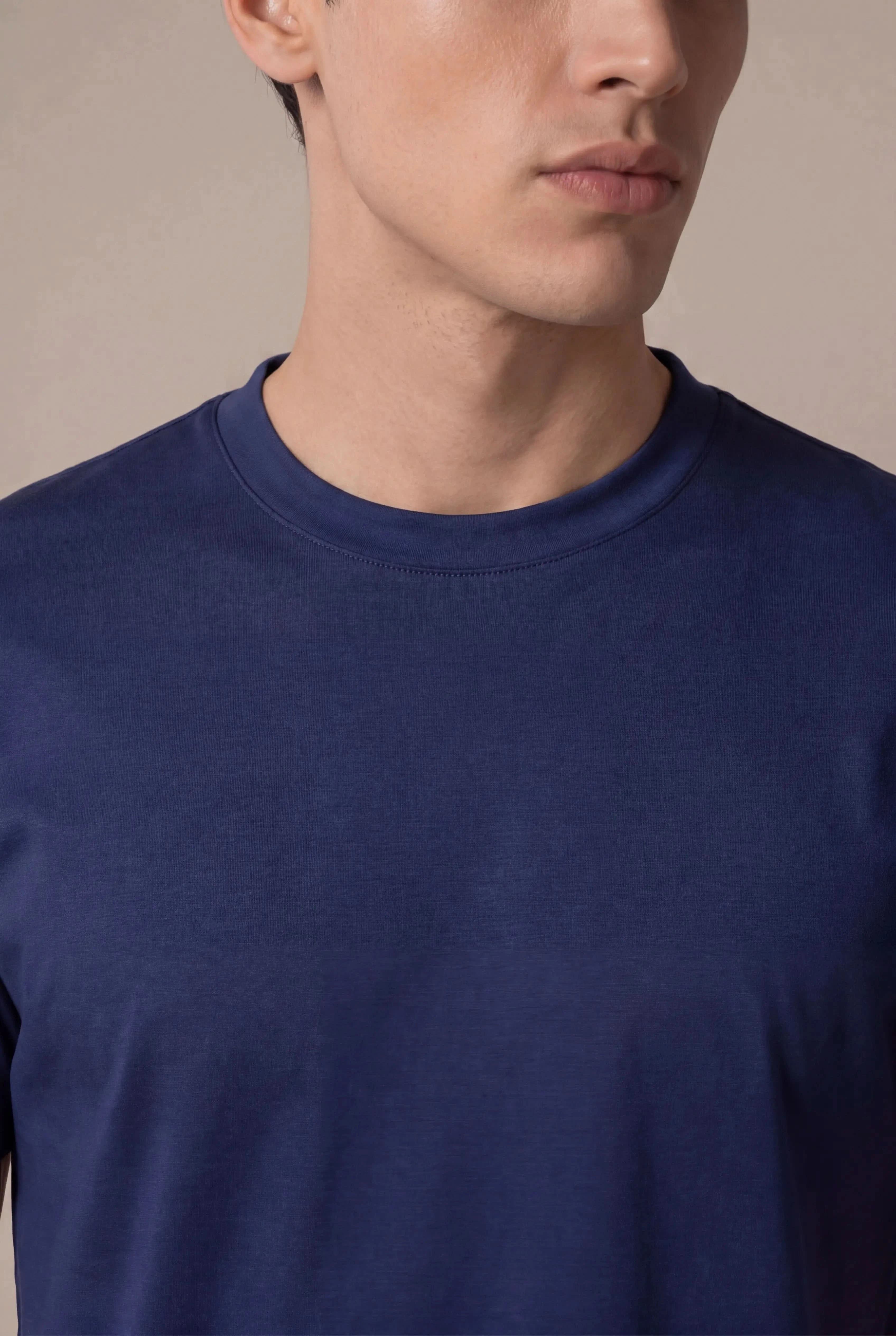 Delvino Cotton Tee Navy