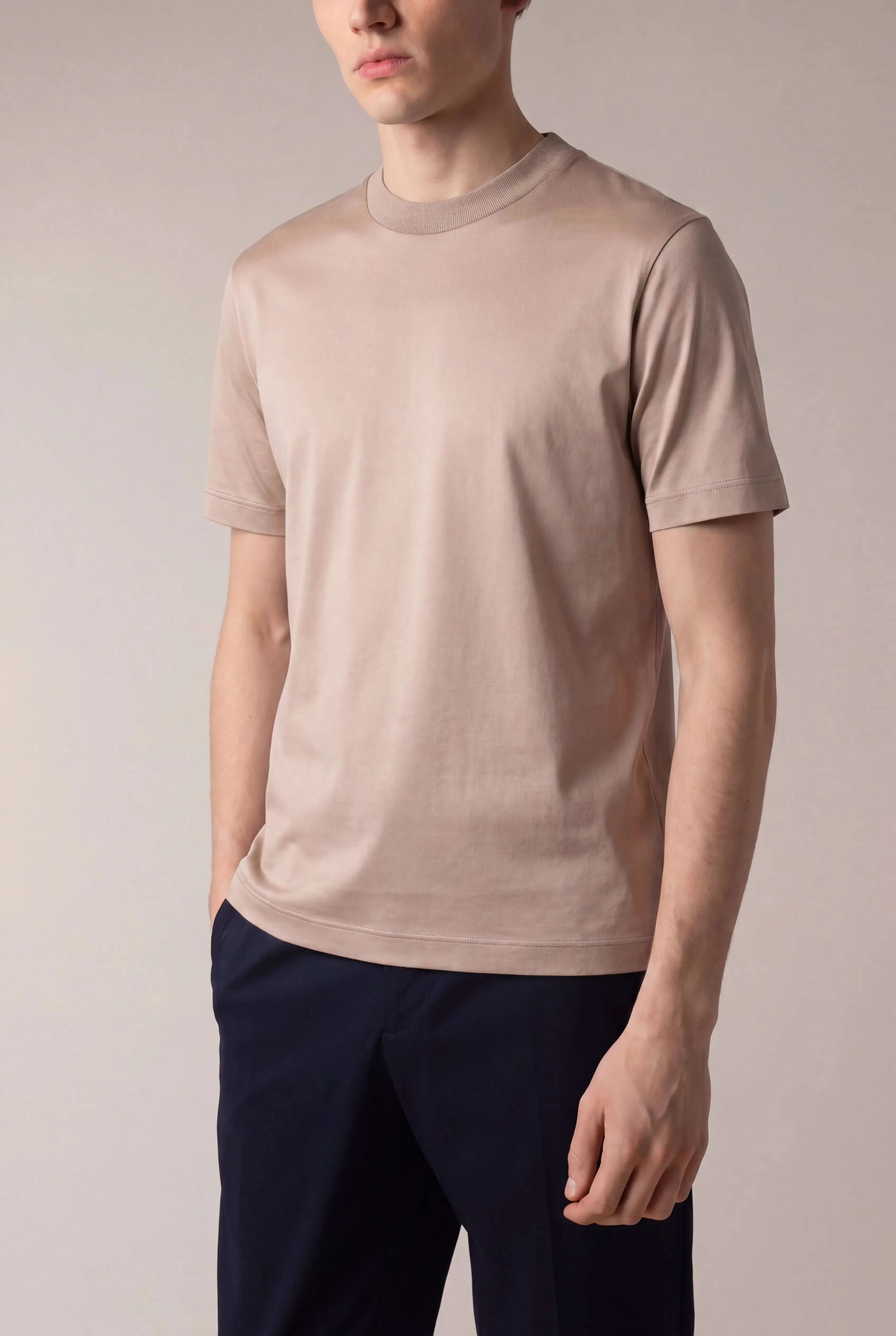 Delvino Cotton Tee Desert Sand